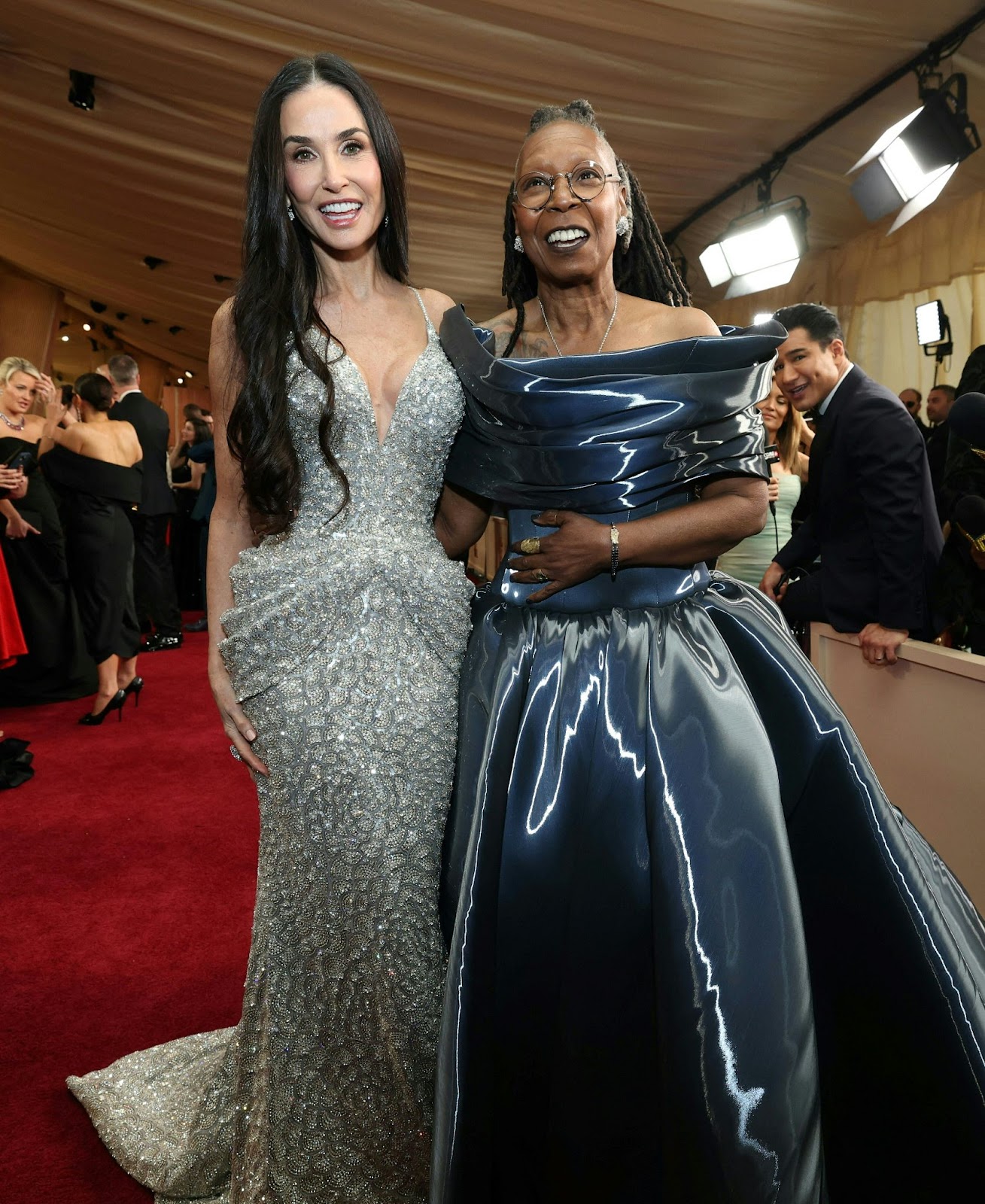 Demi Moore and Whoopi Goldberg at the 2025 Oscars | Source: Getty Images