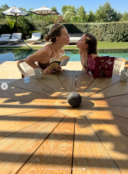 They were also being goofy and affection with each other, as the photo set shows. | Source: Instagram/katehudson