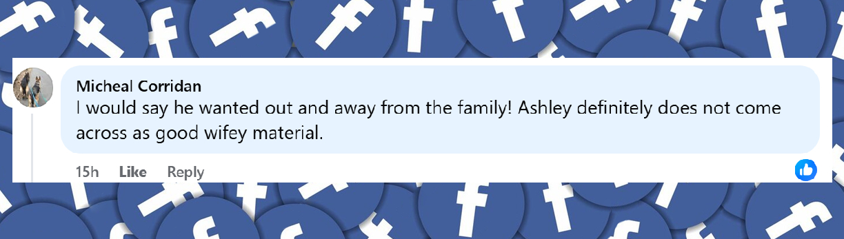 A netizen comments on Ashley Biden's and Howard Krein's divorce | Source: Facebook/NewYorkPost