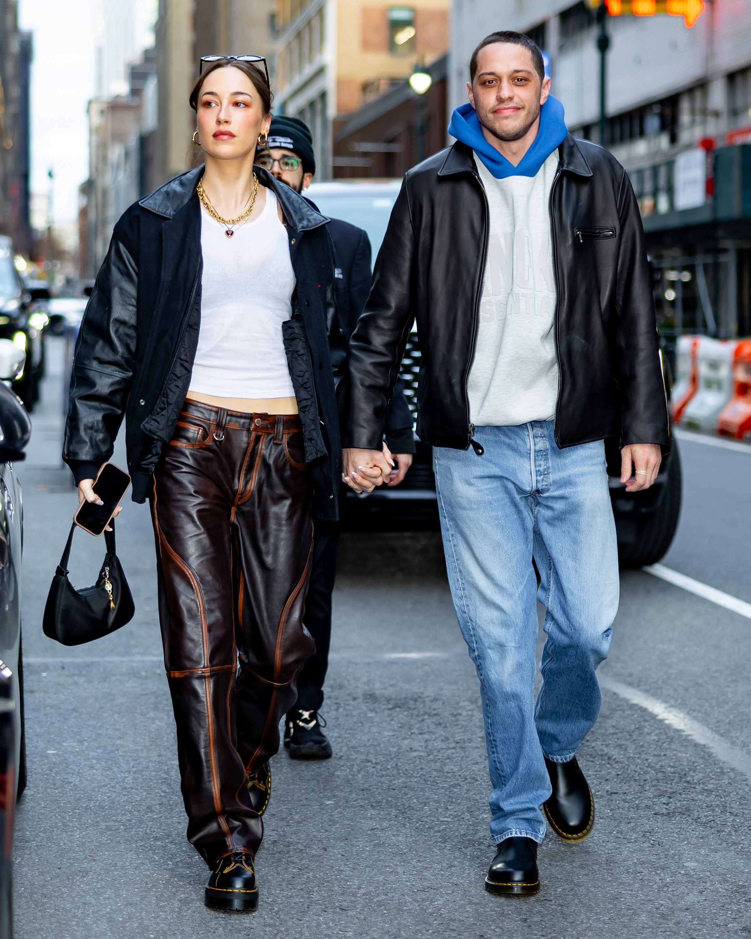 Elsie Hewitt and Pete Davidson are seen at Madison Square Garden on April 6, 2025 in New York City | Source: Getty Images