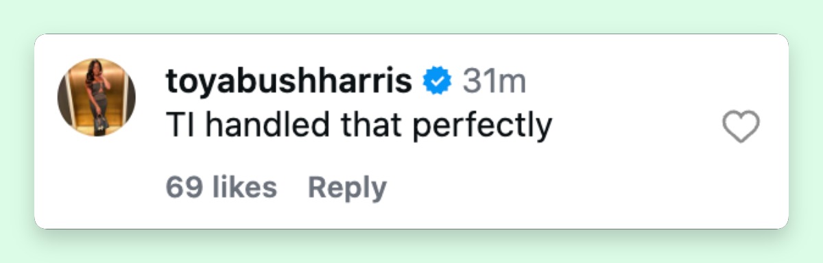 A netizen reacts to a viral video involving rapper T.I. and his son King Harris | Source: Instagram/TMZ TV