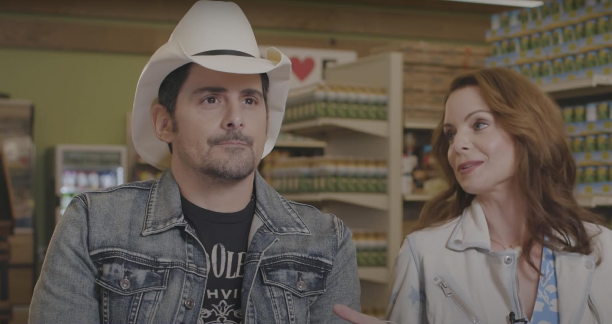 Brad Paisley and Kimberly Williams-Paisley during an interview, dated April 2021 | Source: YouTube/People