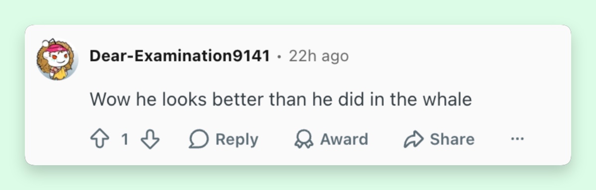 A commenter compares Fraser's latest appearance with his dramatic transformation for his Oscar-winning role in "The Whale." | Source: Reddit/ r/popculturechat