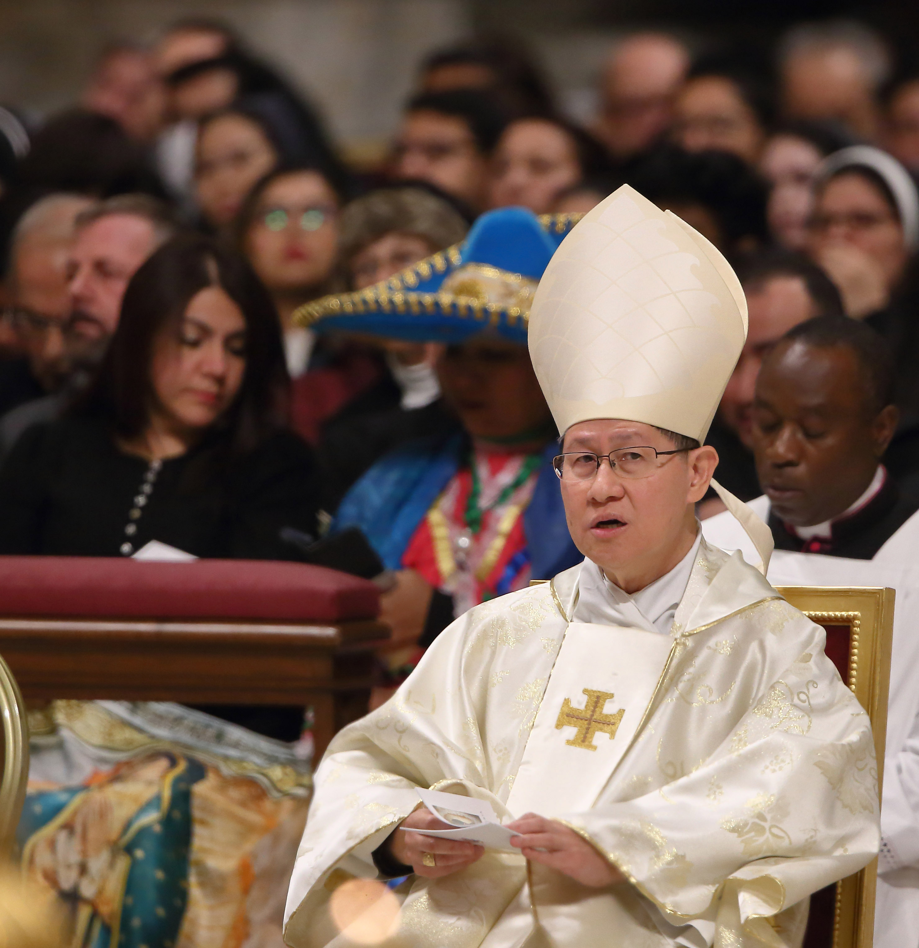 Cardinal Luis Antonio Tagle during the Holy Mass on the occasion of the feast of the Blessed Virgin Mary of Guadalupe in Vatican Basilica, on December 12, 2022 | Source: Getty Images