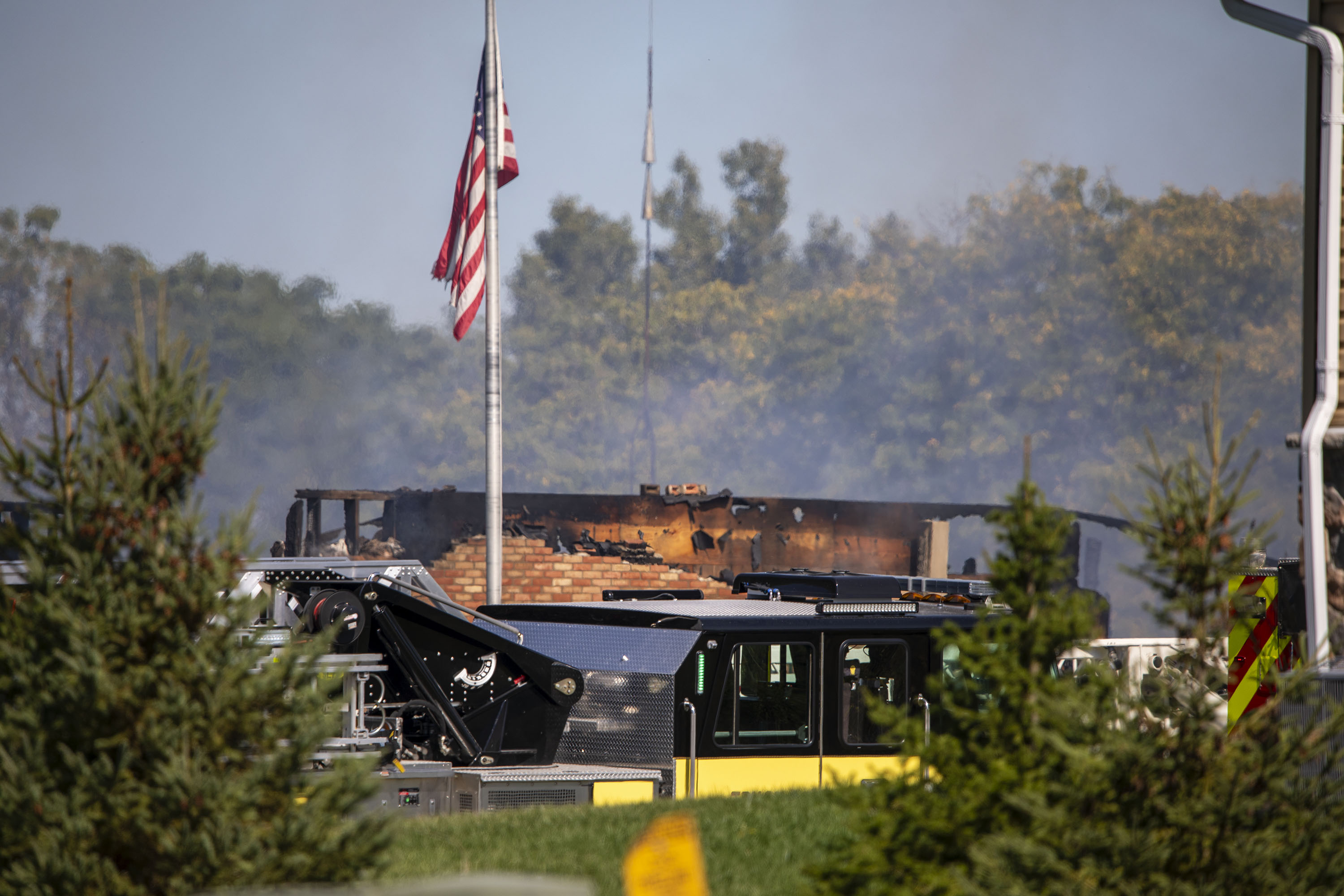 Emergency services respond to a shooting and fire at the Church of Jesus Christ of Latter-day Saints on September 28, 2025, in Grand Blanc, Michigan. | Source: Getty Images