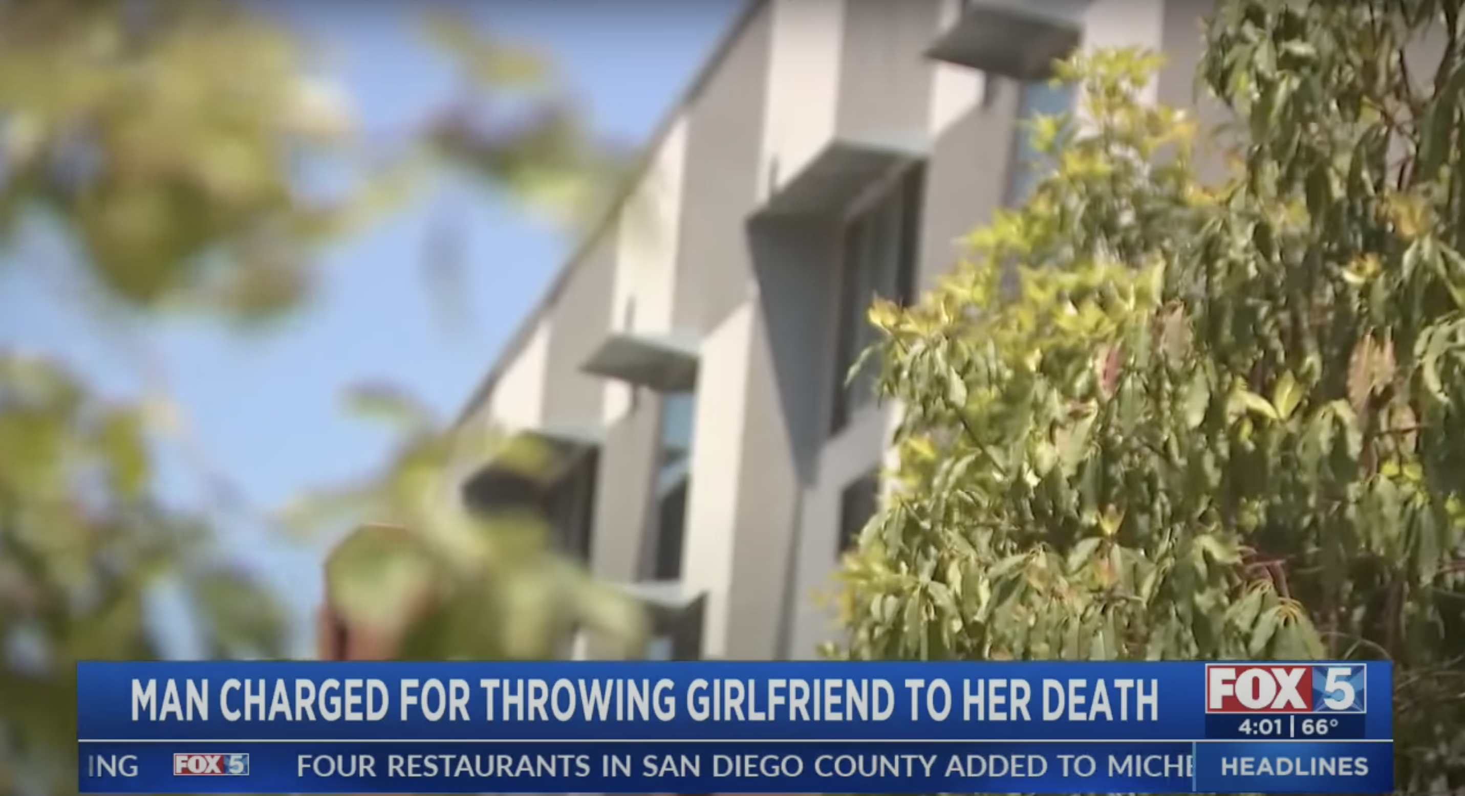 A distant shot of the apartment complex where the unfortunate incident happened, as seen in a video shared on May 16, 2025 | Source: YouTube/fox5sd