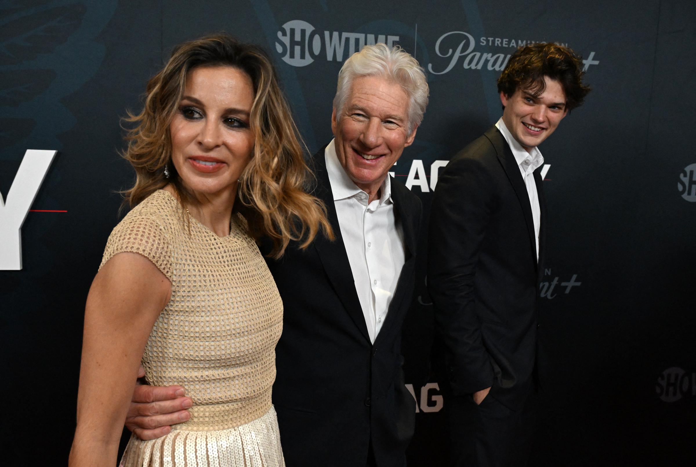 Richard Gere, Alejandra Silva, and Gere's son Homer attended a New York premiere in November 2024, shortly before the family established their new home in Spain. Homer later said he hopes they will eventually spend more time in the United States again. | Source: Getty Images