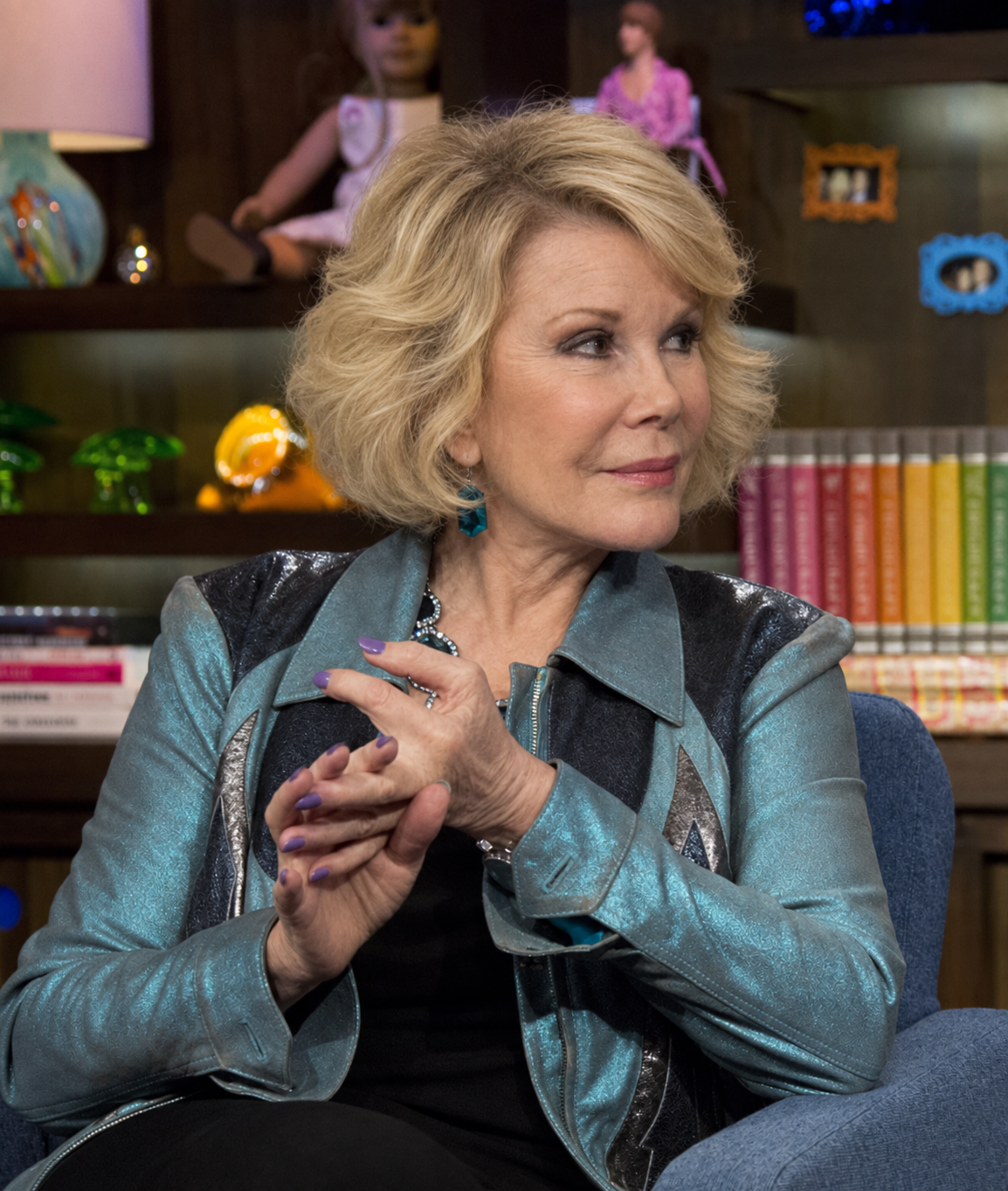 The AI version depicts Joan with silver-blonde hair, more pronounced facial lines, and softer contours around her cheeks, jaw, and mouth. | Source: ChatGPT