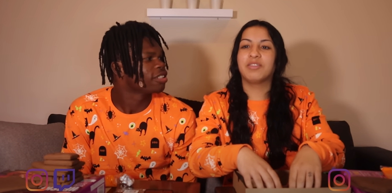 A screenshot of Travis Hunter and Leanna Lenee from a video dated October 21, 2022. | Source: YouTube/Travis and Leanna