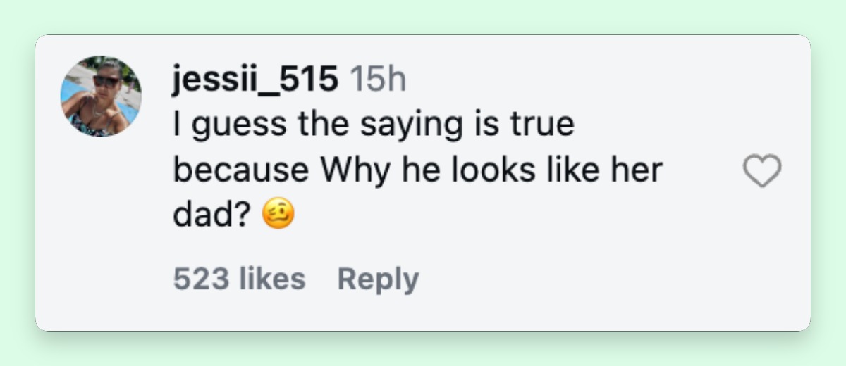 A netizen shared their reaction to Savannah Chrisley's pregnancy announcement on Instagram. The comment attracted hundreds of likes and added to the discussion surrounding her growing family. | Source: Instagram/savannahchrisley