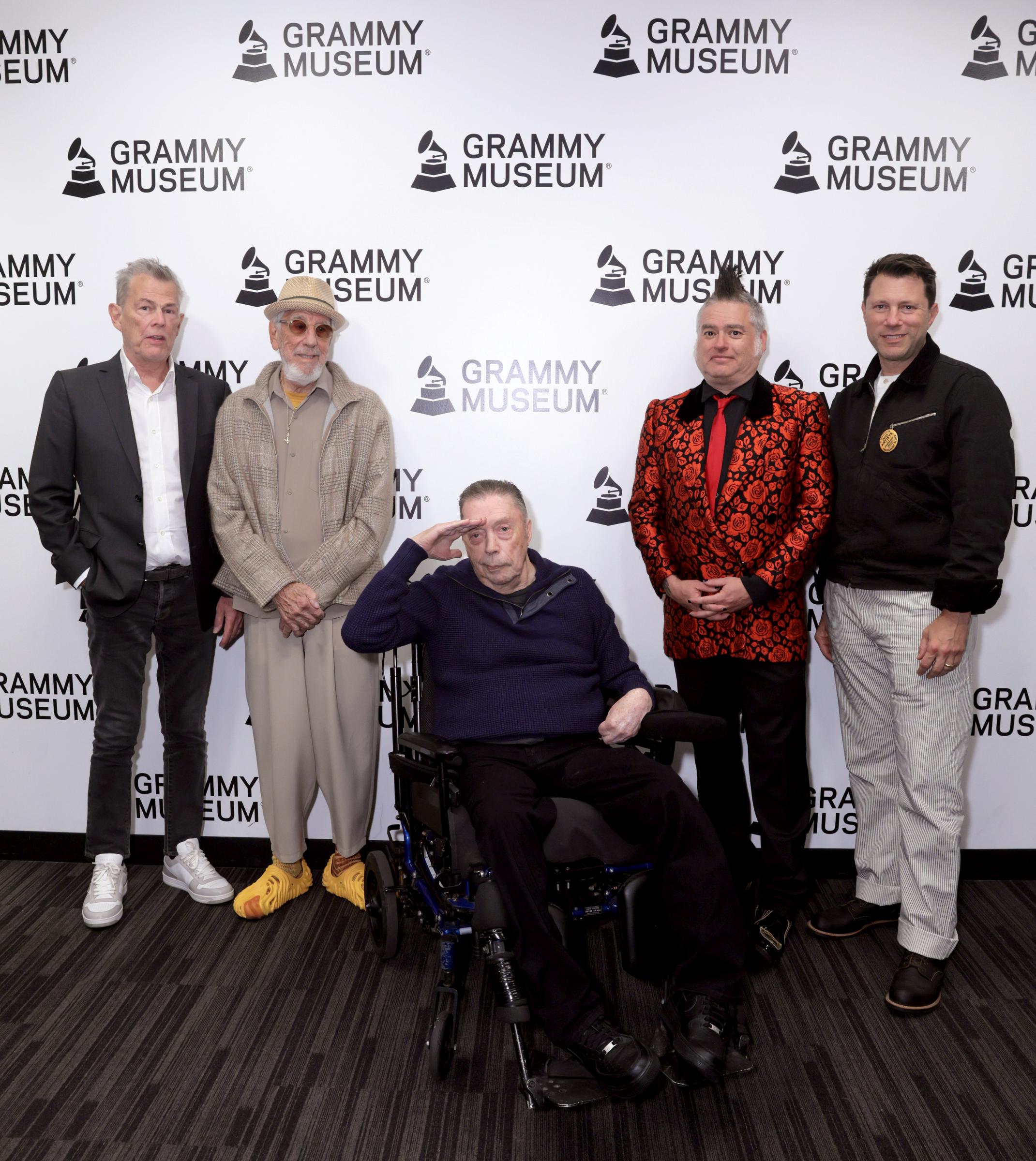 David Foster, Lou Adler, Tim Curry, Fat Mike, and David Gorman attend Celebrating the Music of “The Rocky Horror Picture Show” at the GRAMMY Museum L.A. Live on October 15, 2025, in Los Angeles, California. | Source: Getty Images