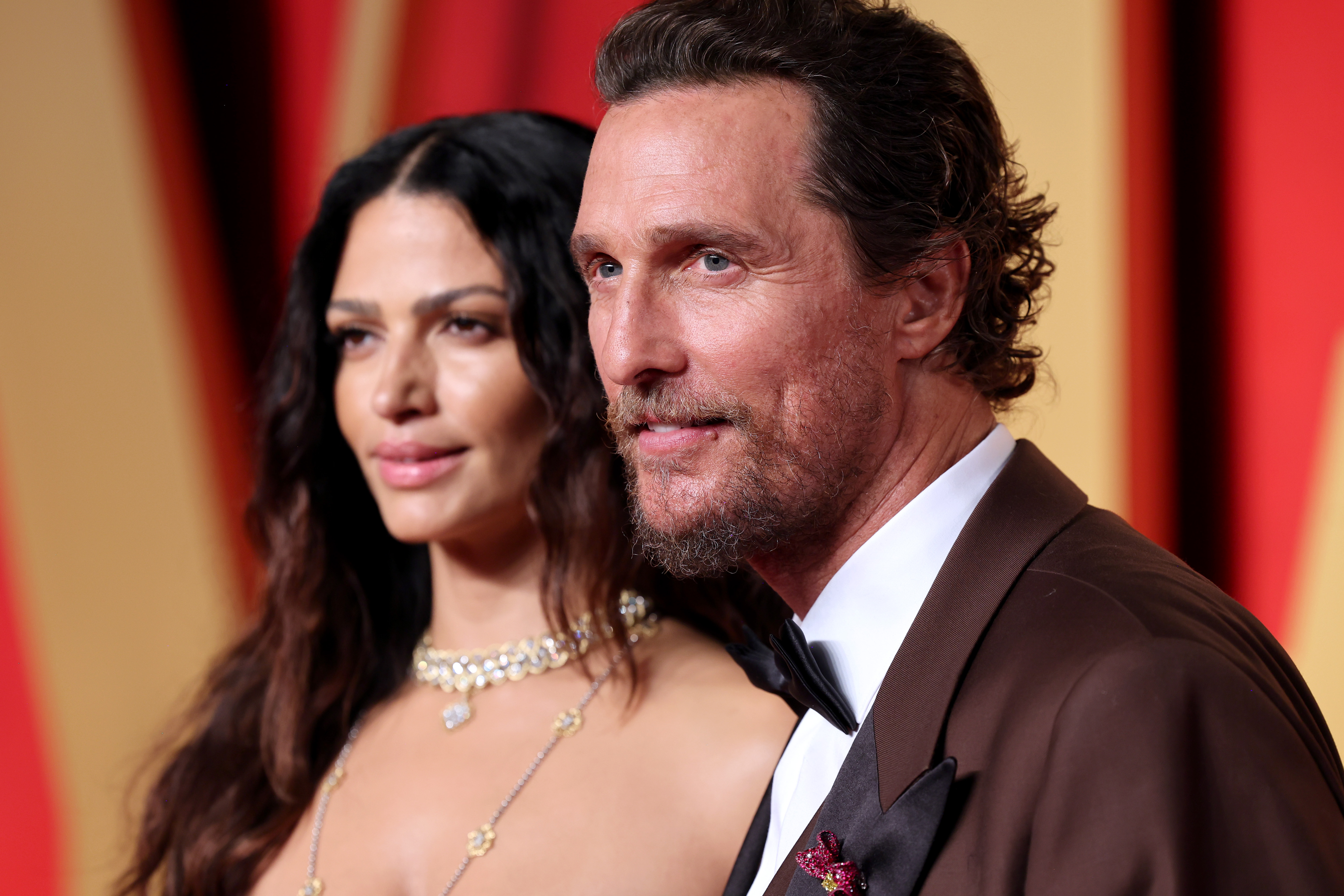 Pope Leo XIV attends Matthew McConaughey and Camila Alves attend the Vanity Fair Oscar Party in Beverly Hills, California, on March 10, 2024. The couple recently visited the Vatican, where they met Pope Leo XIV. | Source: Getty Images