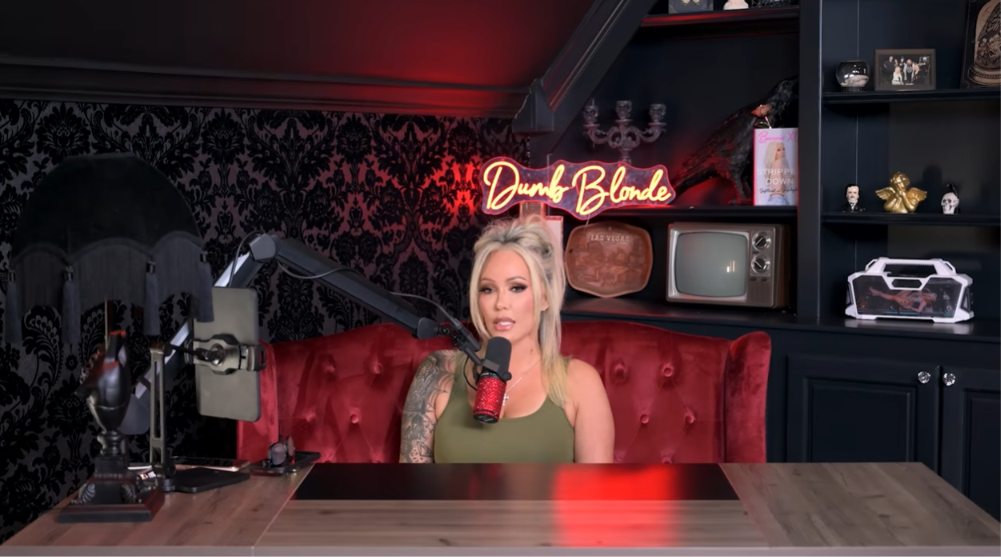 Bunnie Xo during an episode of her "Dumb Blonde" podcast, published June 18, 2026. | Source: YouTube/Dumb Blonde Podcast