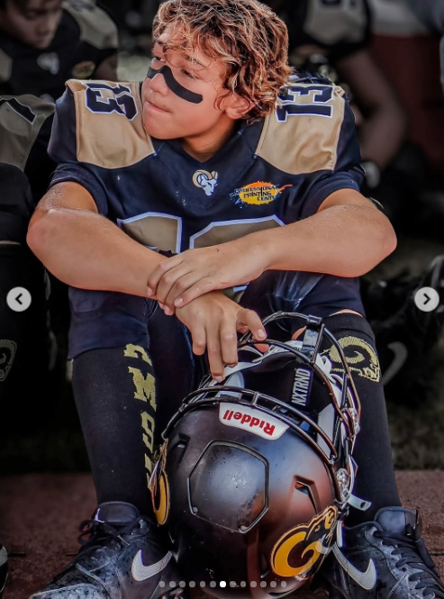 Apollo Rossdale in his football unifor, on Gavin Rossdale's post celebrating the end of the summer uploaded on September 3, 2026. | Source: Instagram/gavinrossdale