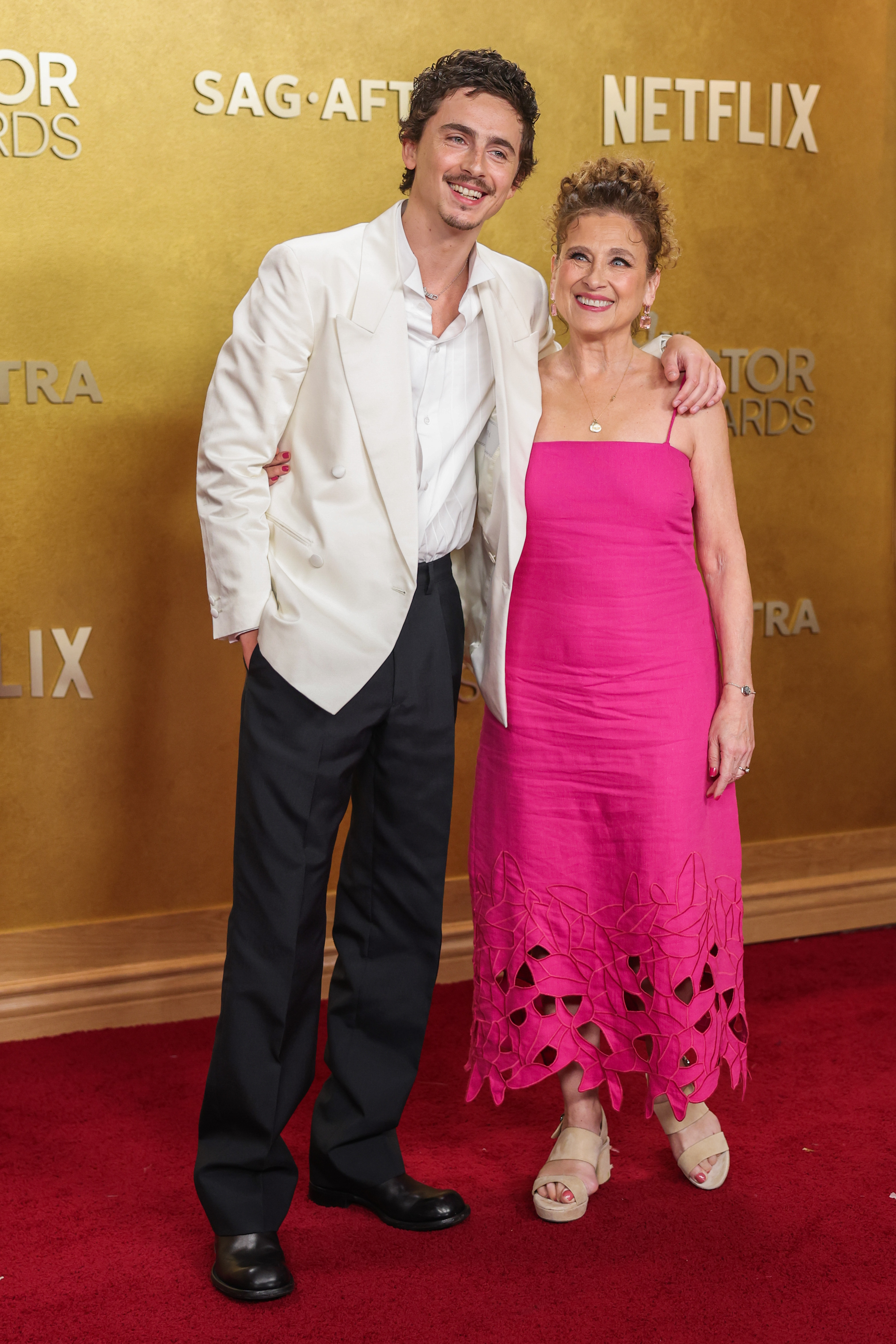 Timothée Chalamet and Nicole Flender | Source: Getty Images