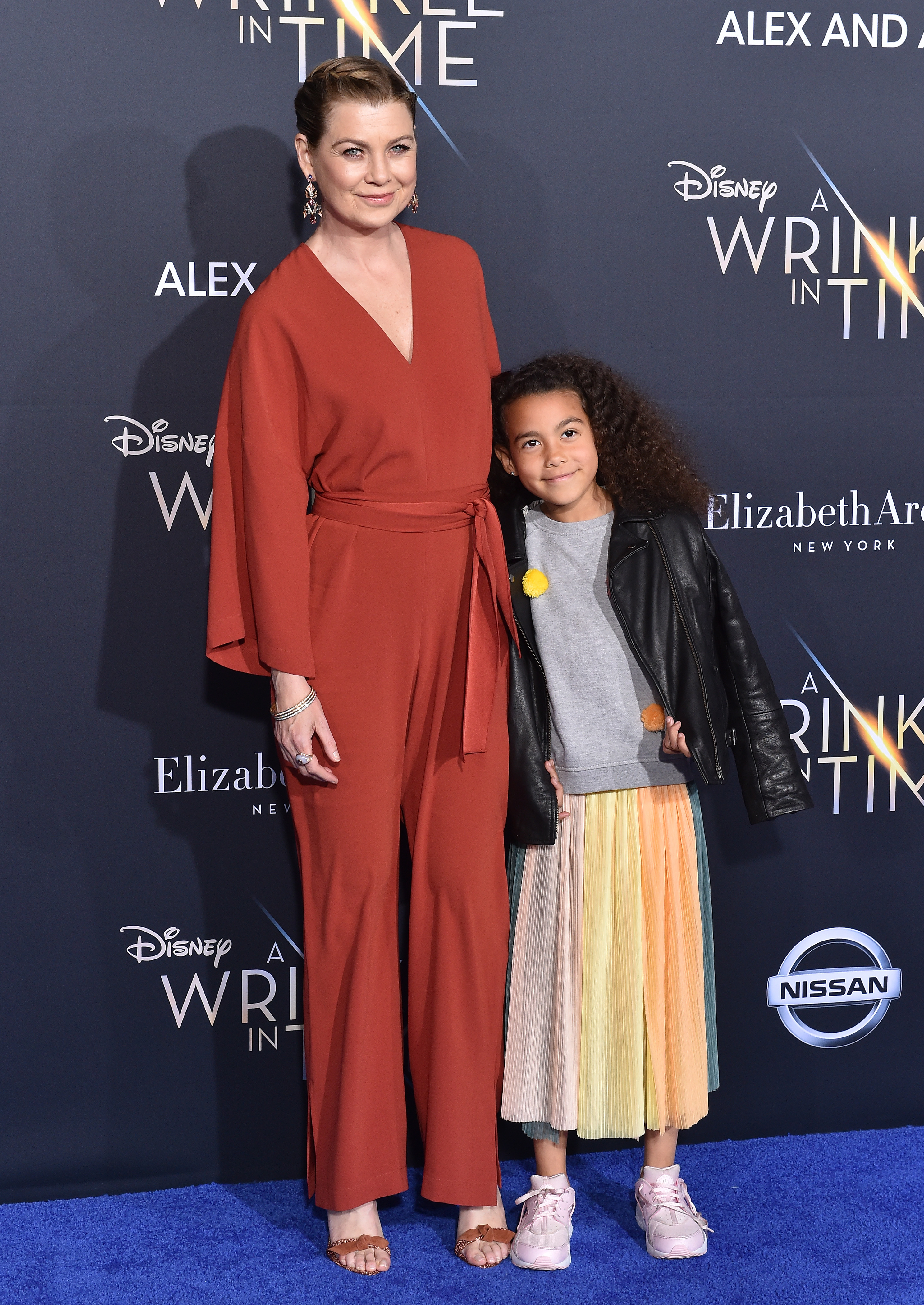 Ellen Pompeo and Stella Ivery arrive at the premiere of "A Wrinkle In Time," 2018 | Source: Getty Images