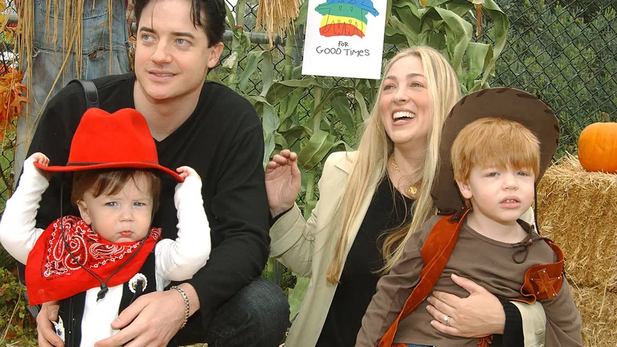 Brendan Fraser and his then-wife, Afton Smith, enjoying a family outing with their young sons, Griffin and Holden. The couple welcomed three boys during their marriage, before announcing their separation in 2007. | Source: Getty Images