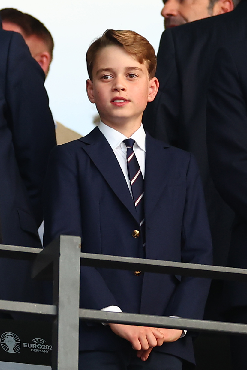 Prince George watches the UEFA Euro 2024 final between England and Spain in Berlin on July 14, 2024. The young royal attended the match with Prince William, two years before beginning his studies at Eton College. | Source: Getty Images