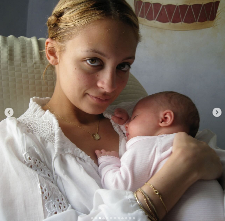 Nicole Richie coddles her baby, from a post dated January 12, 2026. | Source: Instagram/nicolerichie