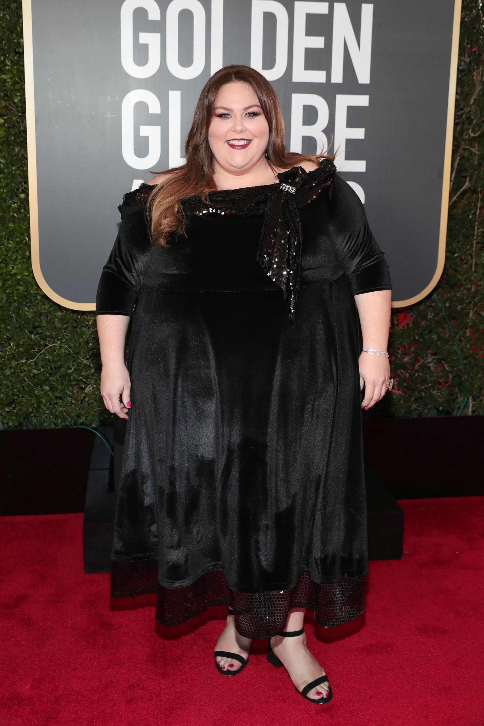 At the 2018 Golden Globe Awards, Chrissy Metz received her second consecutive nomination for her role in "This Is Us." She also joined Hollywood's Time's Up movement, wearing black in solidarity with those speaking out against sexual harassment. | Source: Getty Images