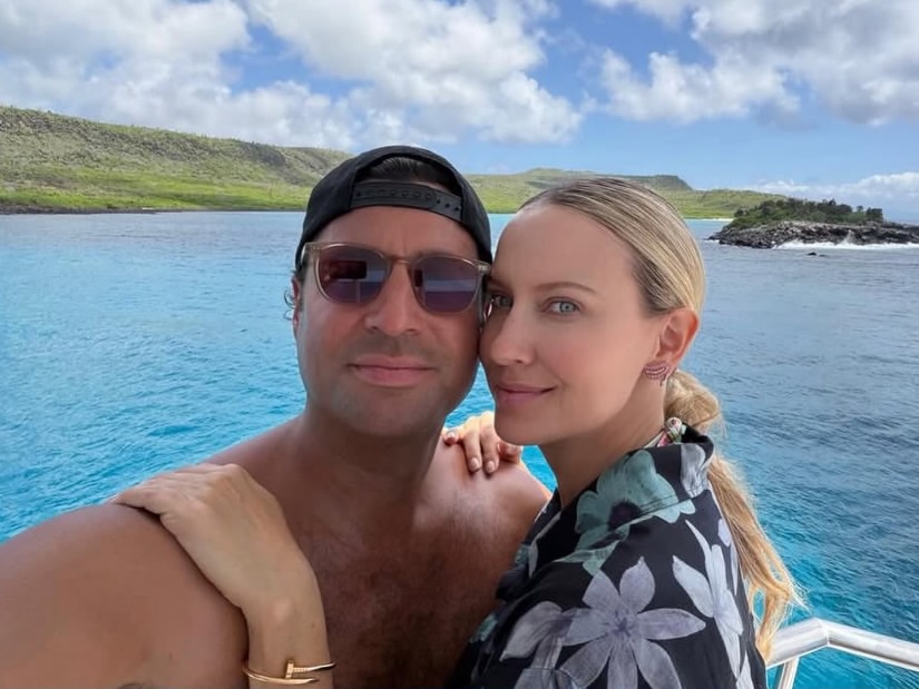 Michele Sensi-Contugi and his wife, SensiStudio founder Stephany Hollihan Vásconez, sharing a loving moment together on the water during happier times. | Source: Instagram/danielnoboaok