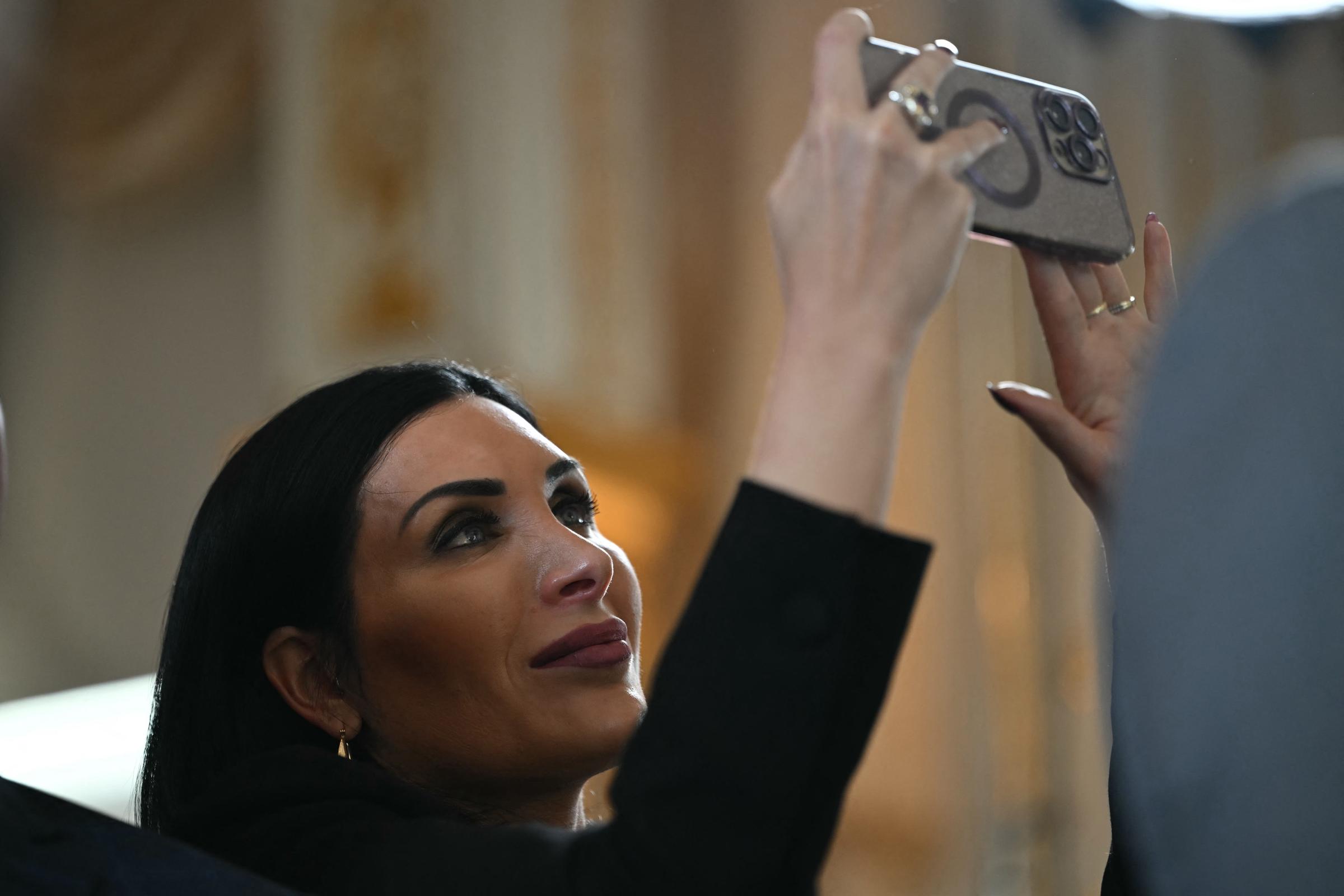 Laura Loomer is perhaps the most unexpected name to surface in speculation over Leavitt's replacement. Trump has reportedly considered the idea before, but her controversial public profile has made her an unlikely choice despite her continued access to his political orbit. | Source: Getty Images
