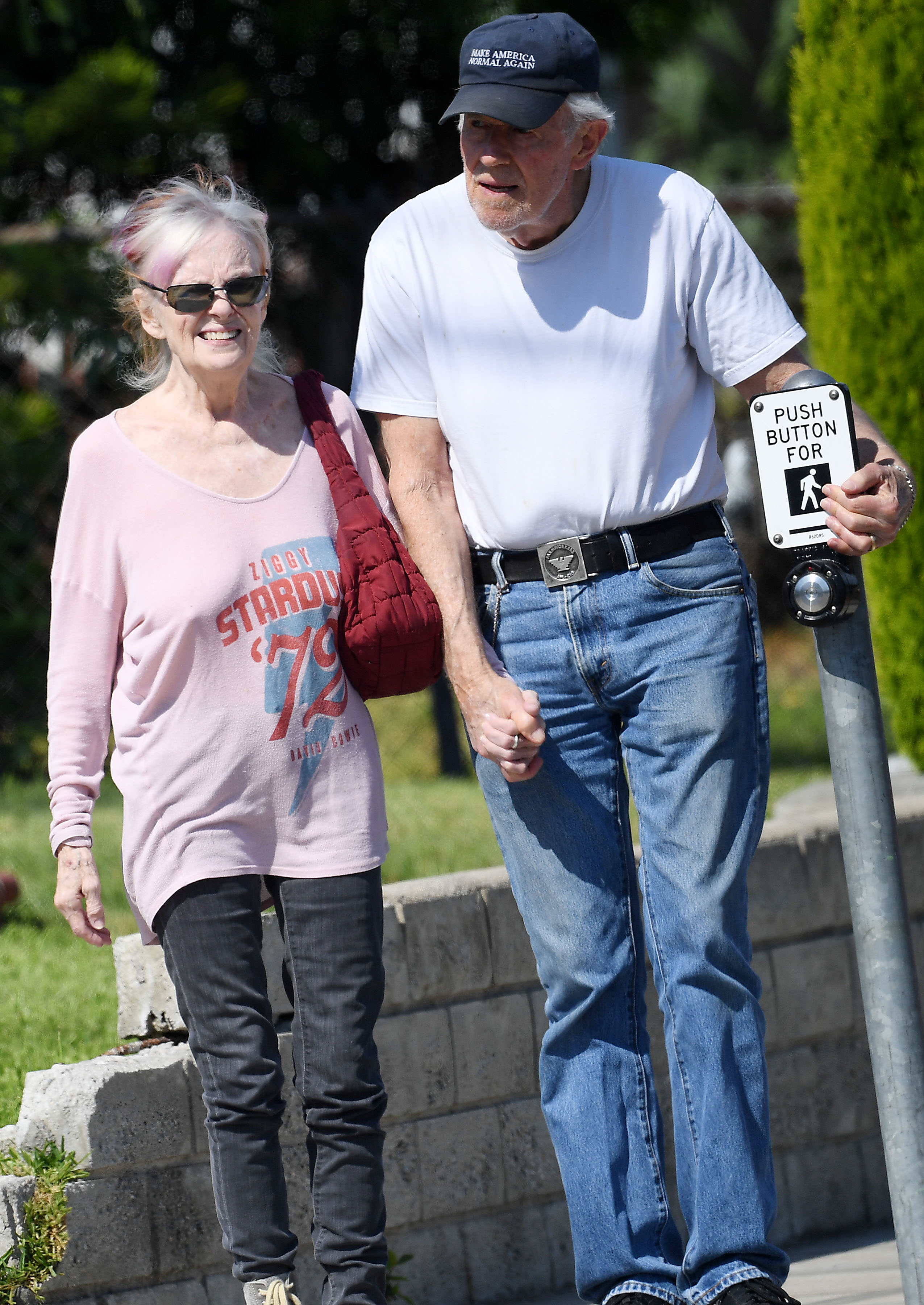 Shelley Fabares and Mike Farrell out and about on July 18, 2025, in Los Angeles, California | Source: Getty Images
