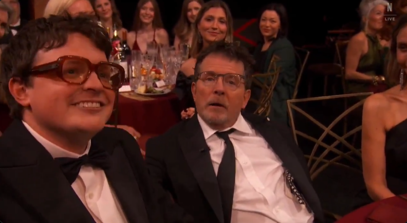 Michael J. Fox with his son Sam | Source: X/PopTvStudio