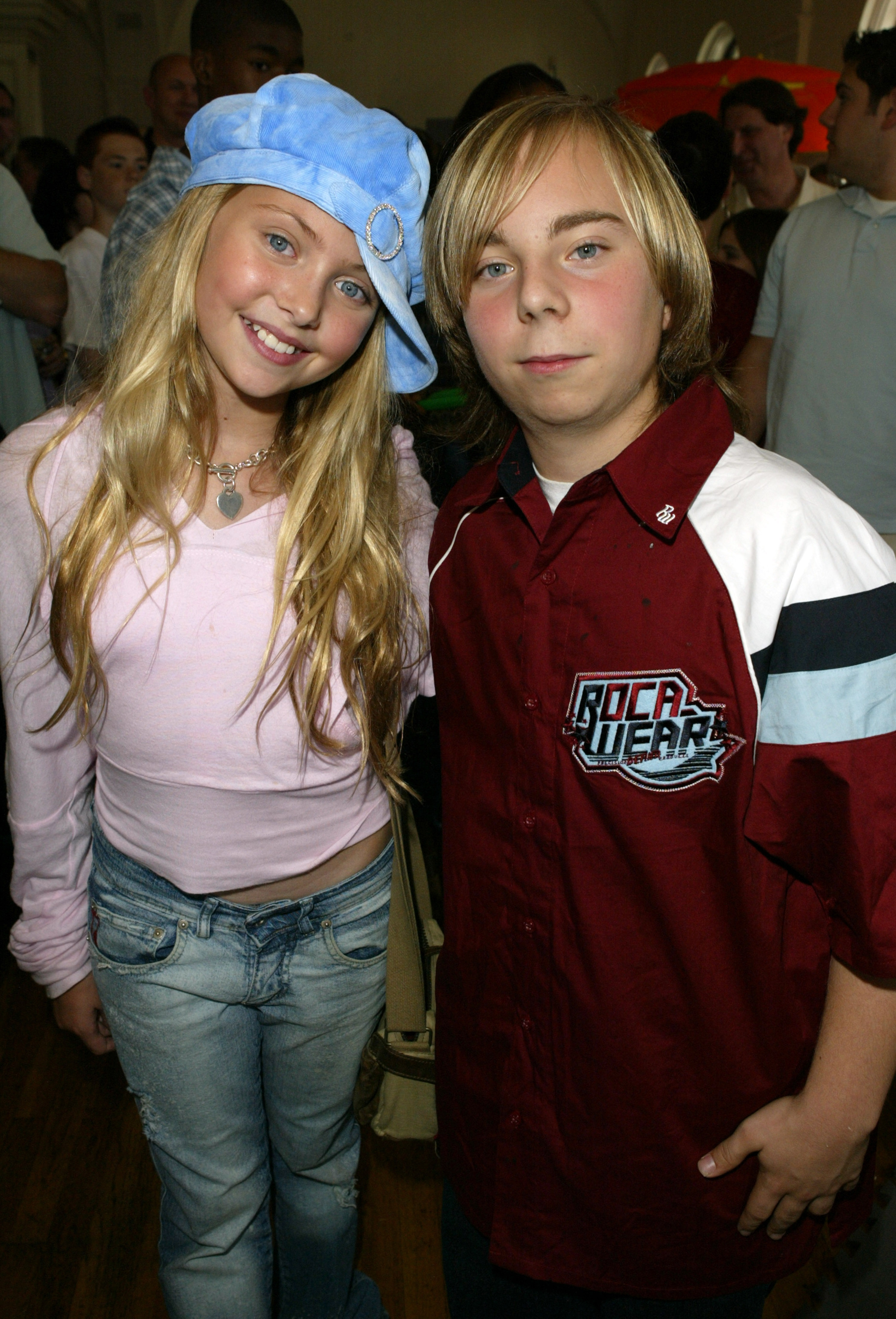 Taylor Momsen and Steven Anthony Lawrence at Disney's "Toontown Online Takes Hollywood" event at The Hollywood Athletic Club in California, looking adorable as they pose with their blonde heads touching.