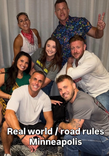 Tyler Duckworth poses with fellow "Challenge" veterans during a Challenge Mania gathering in Minneapolis. He shared the photo on Instagram on August 3, days before he was found dead in his North Dakota apartment. | Source: Instagram/themightyduckworth