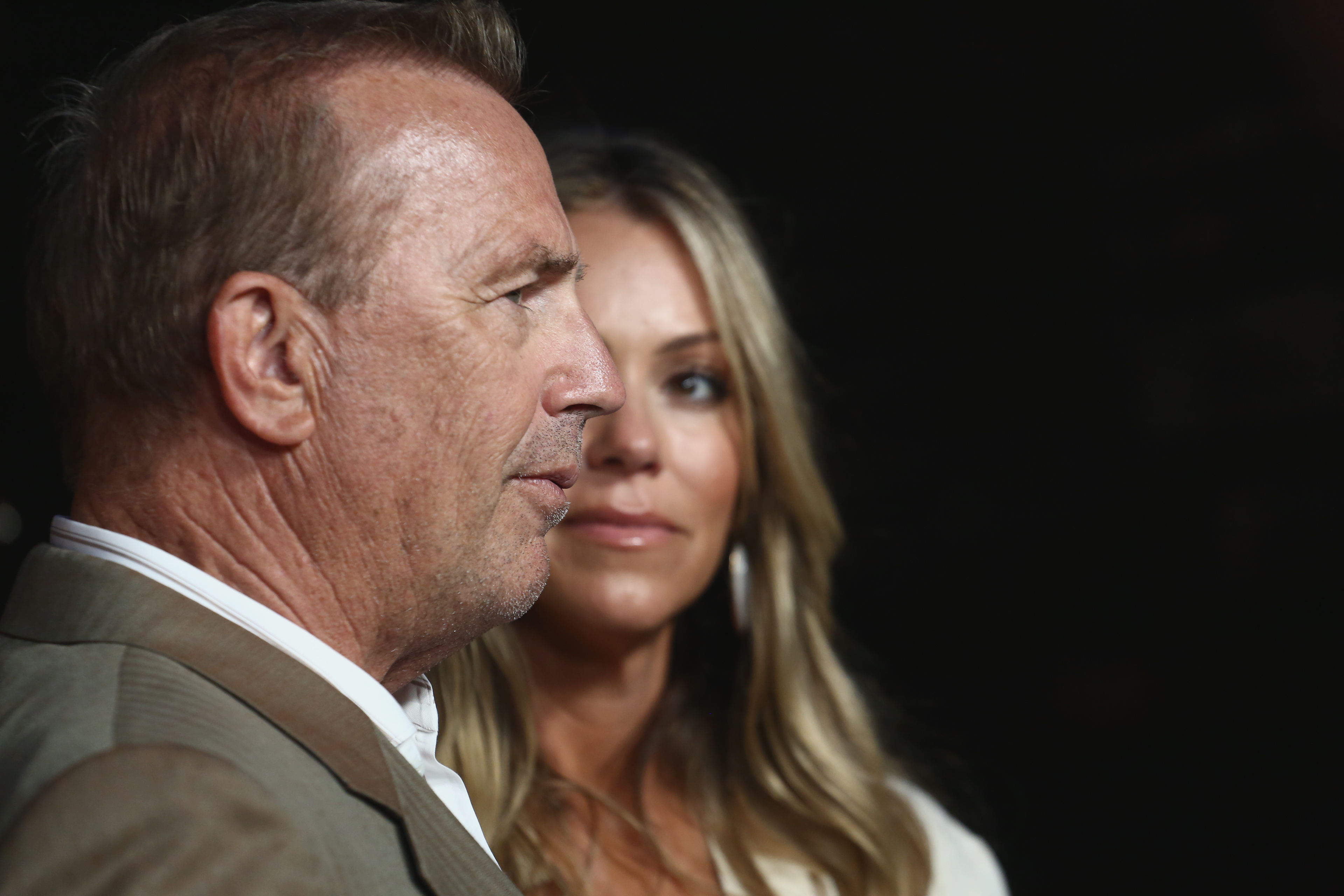 Kevin Costner and Christine Baumgartner attend the premiere party for Paramount Network's "Yellowstone" Season 2 at Lombardi House in Los Angeles, California, on May 30, 2019. As the actor enjoyed renewed success with the hit television series, the couple continued stepping out together at major entertainment events.
