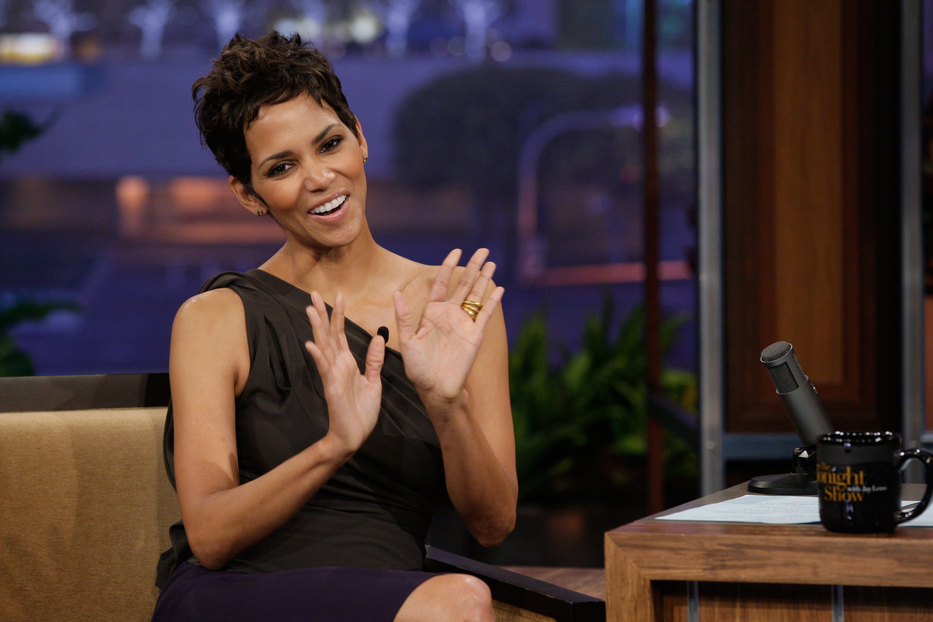 Halle Berry during an interview on December 9, 2010
