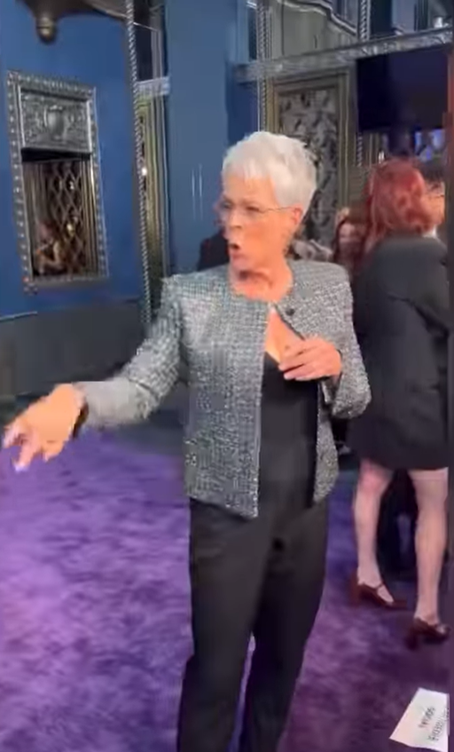 Jamie Lee Curtis expresses her thoughts on Allison Janney's outfit, from a post dated August 4, 2025 | Source: Instagram/allisonbjaney