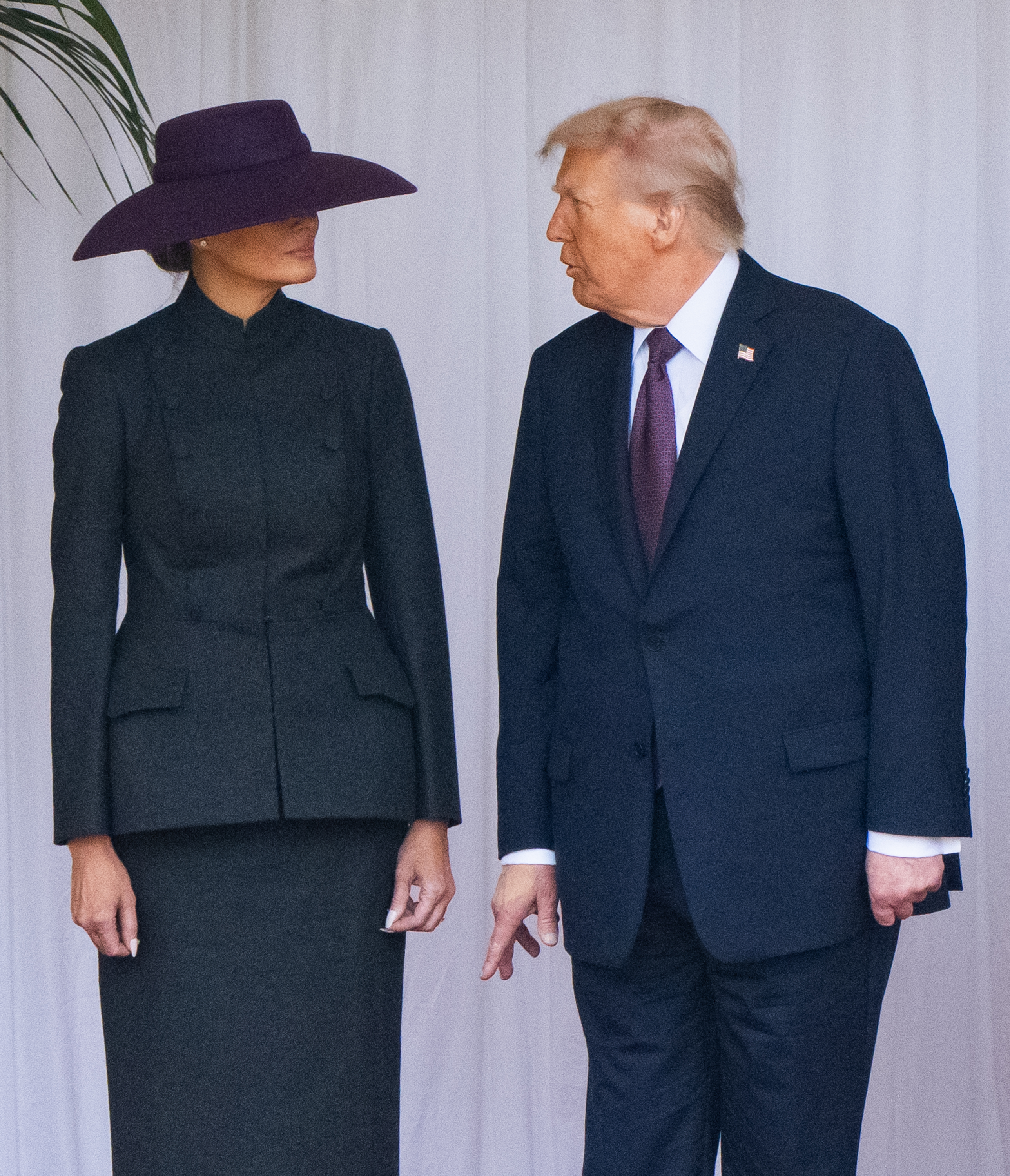 First Lady Melania Trump and President Donald Trump at the Ceremonial Welcome during the State visit by the President of the United States of America on September 17, 2025, in Windsor, England. | Source: Getty Images