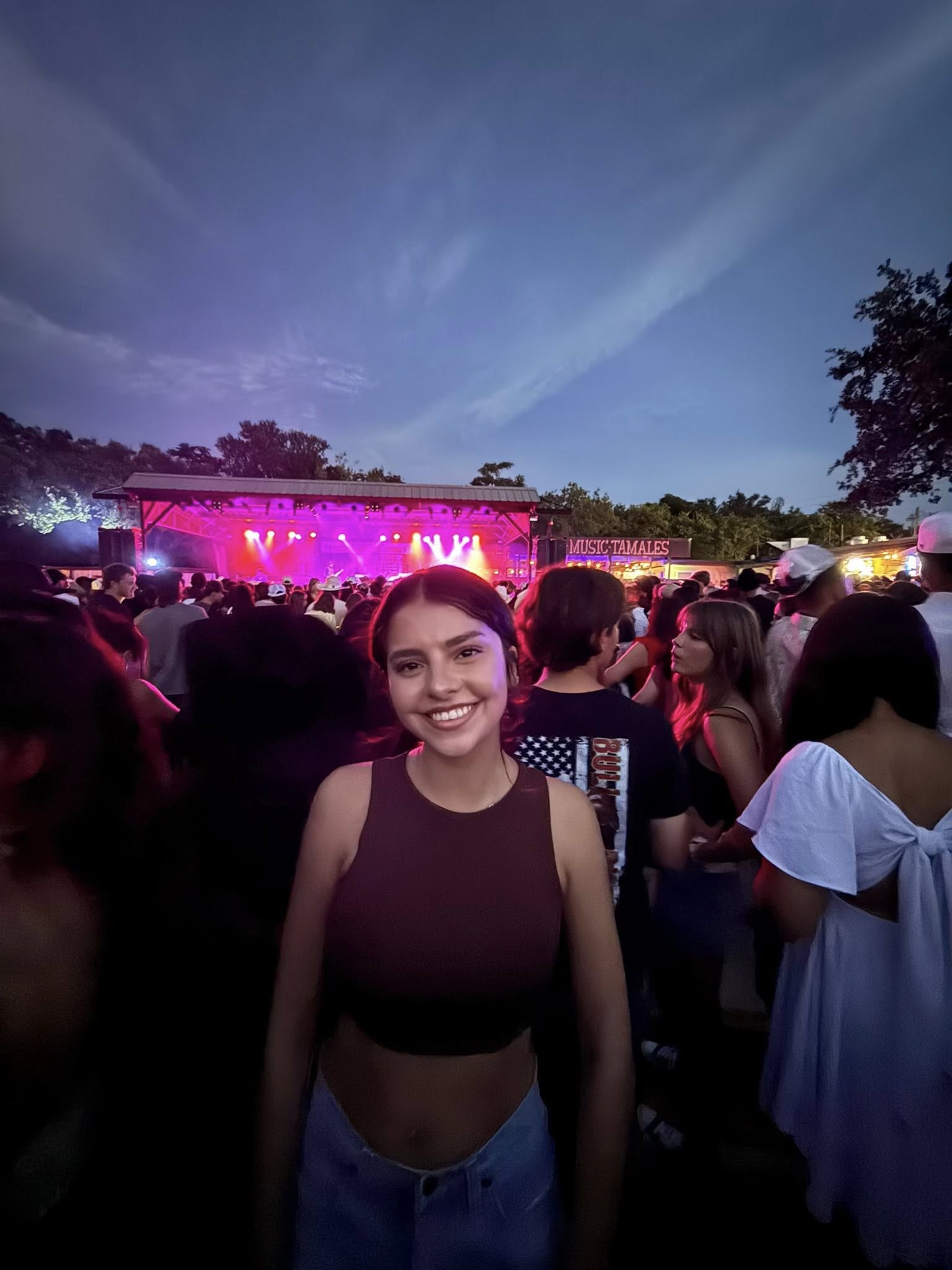 Camila Mendoza Olmos at a concert, from a post dated December 29, 2025 | Source: Facebook/True Crime Kelly
