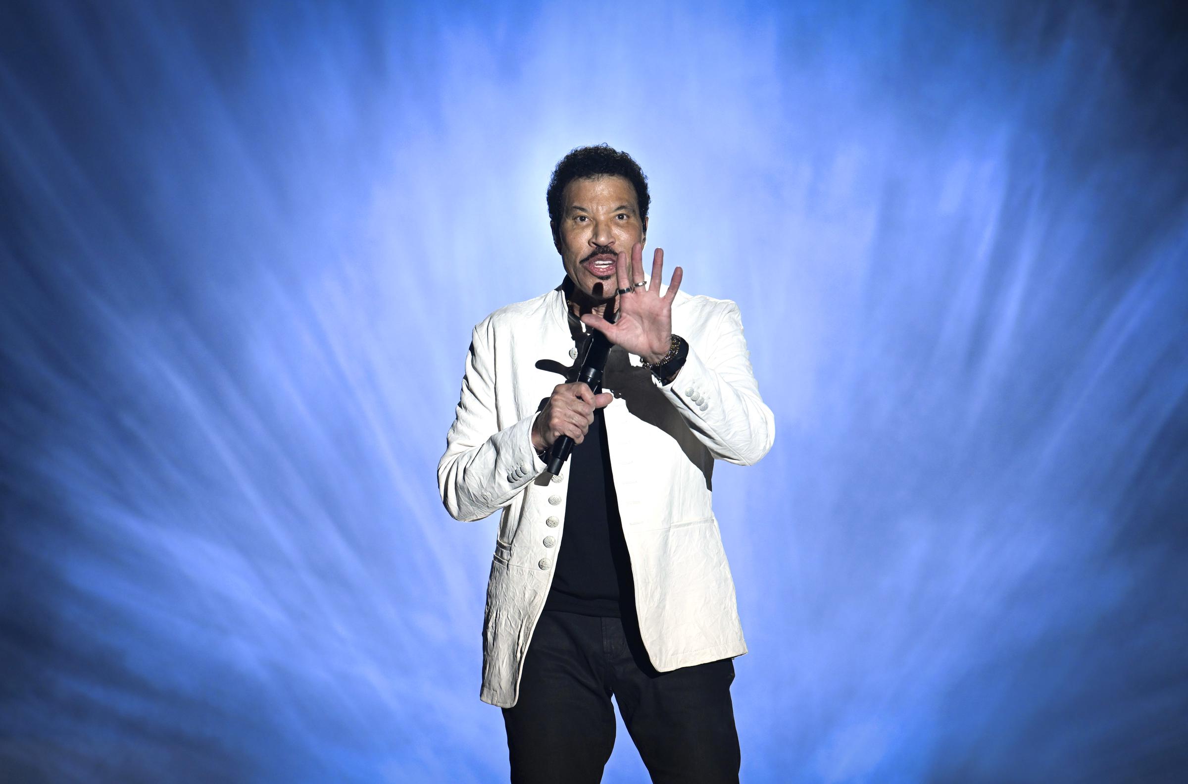 Lionel Richie performs on stage during the opening night of his 'Say Hello To The Hits' UK & European Tour, at The SSE Arena Belfast