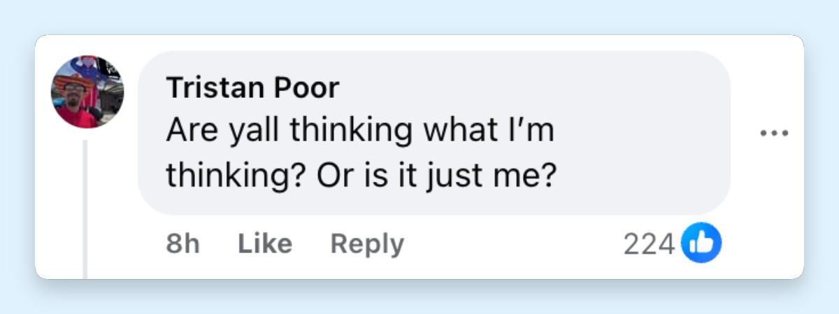 A netizen reacts to a video of Brian Hooker after his wife's disappearance | Source: Facebook/CBSNews