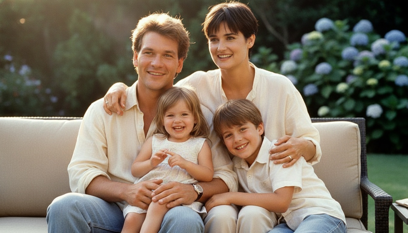 Sam and Molly with their two kids, if they had a family. | Source: Grok