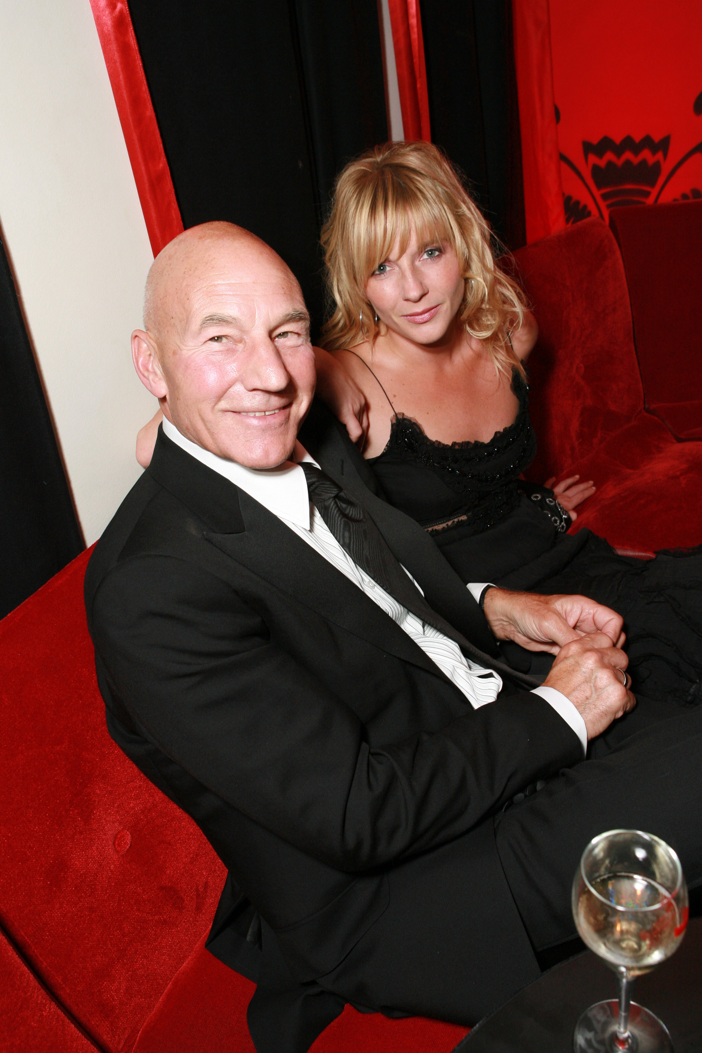 Patrick Stewart and Lisa Dillon at the "X-Men: The Last Stand" premiere after-party in 2006. | Source: Getty Images