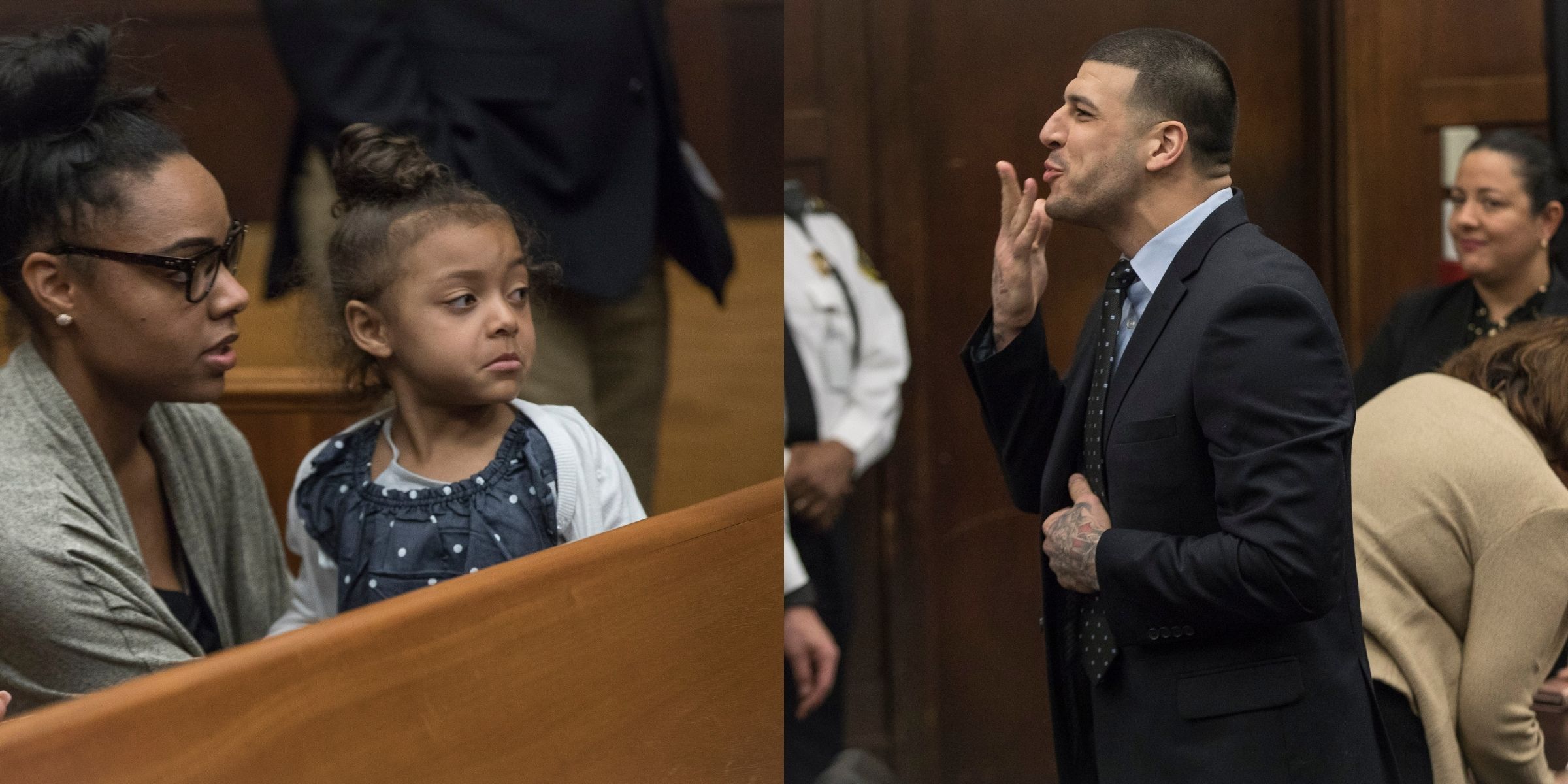 Shayanna Jenkins-Hernandez and Avielle Hernandez | Aaron Hernandez | Source: Getty Images