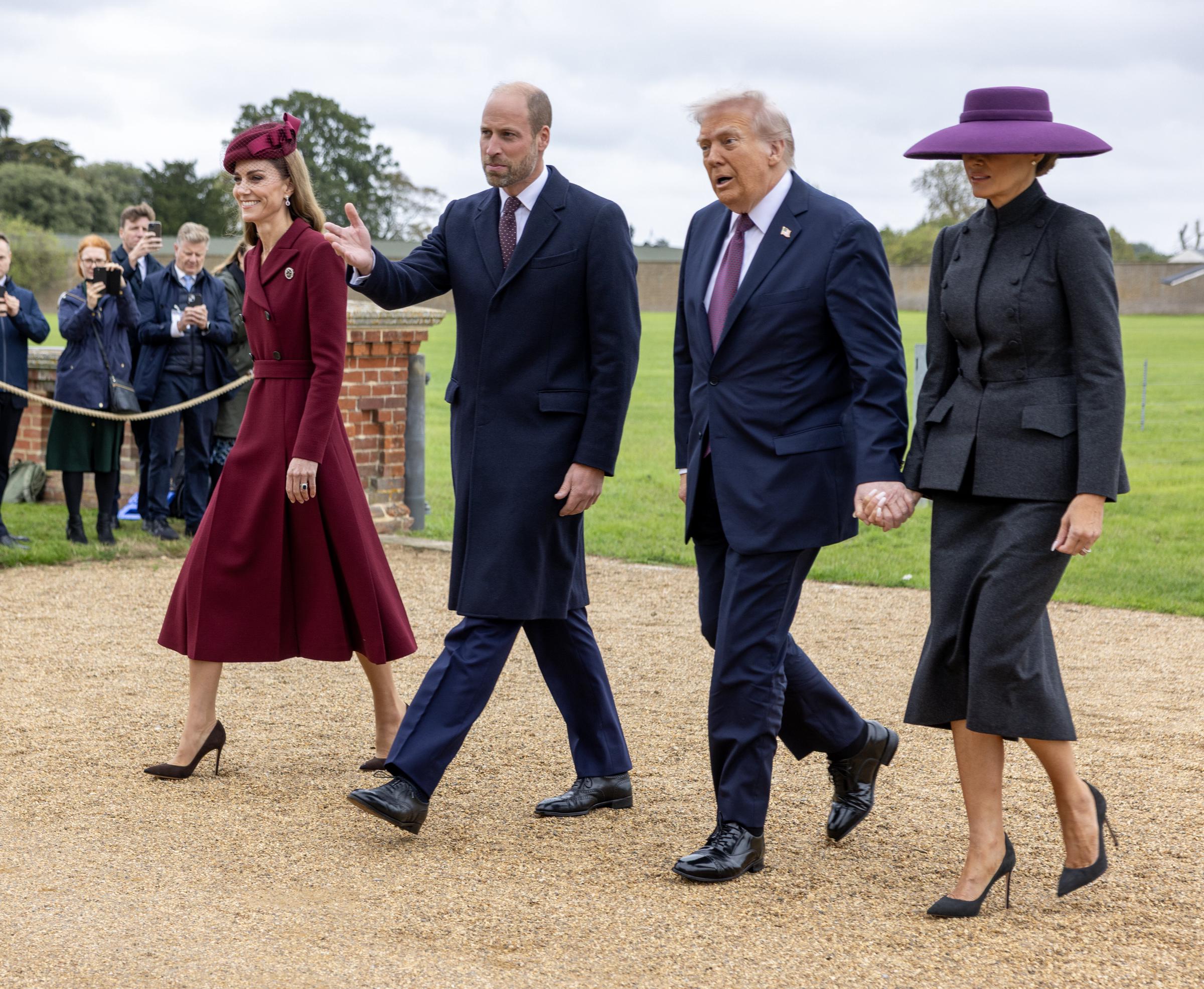 Princess Catherine and Prince William arrive at Windsor Castle with Donald and Melania Trump | Source: Getty Images