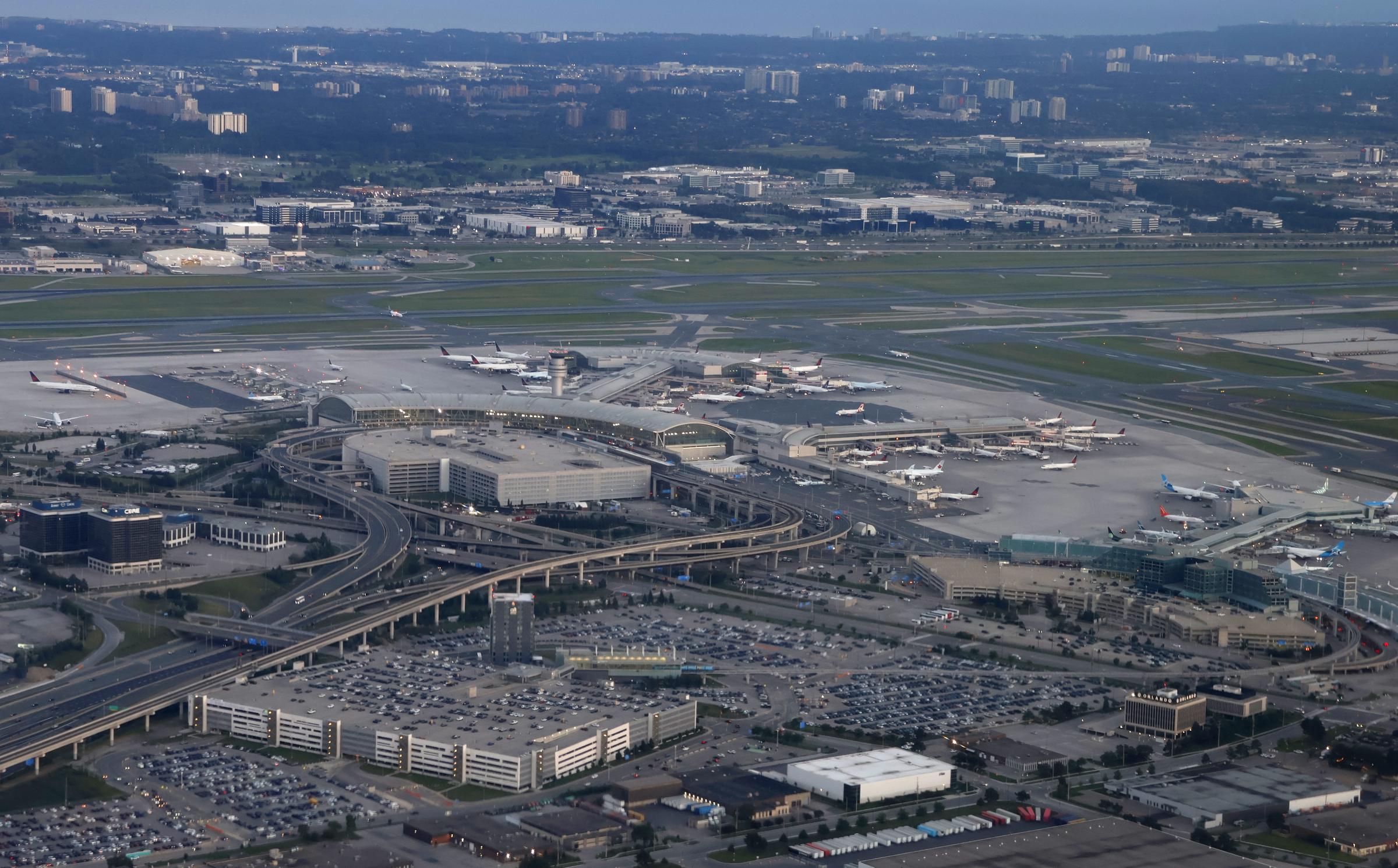 Toronto Pearson International Airport in Canada was the scheduled destination for the private jet carrying Donnie Wahlberg and seven others. The flight never departed Las Vegas after an aborted takeoff sent the aircraft off the runway and into a fence. | Source: Getty Images