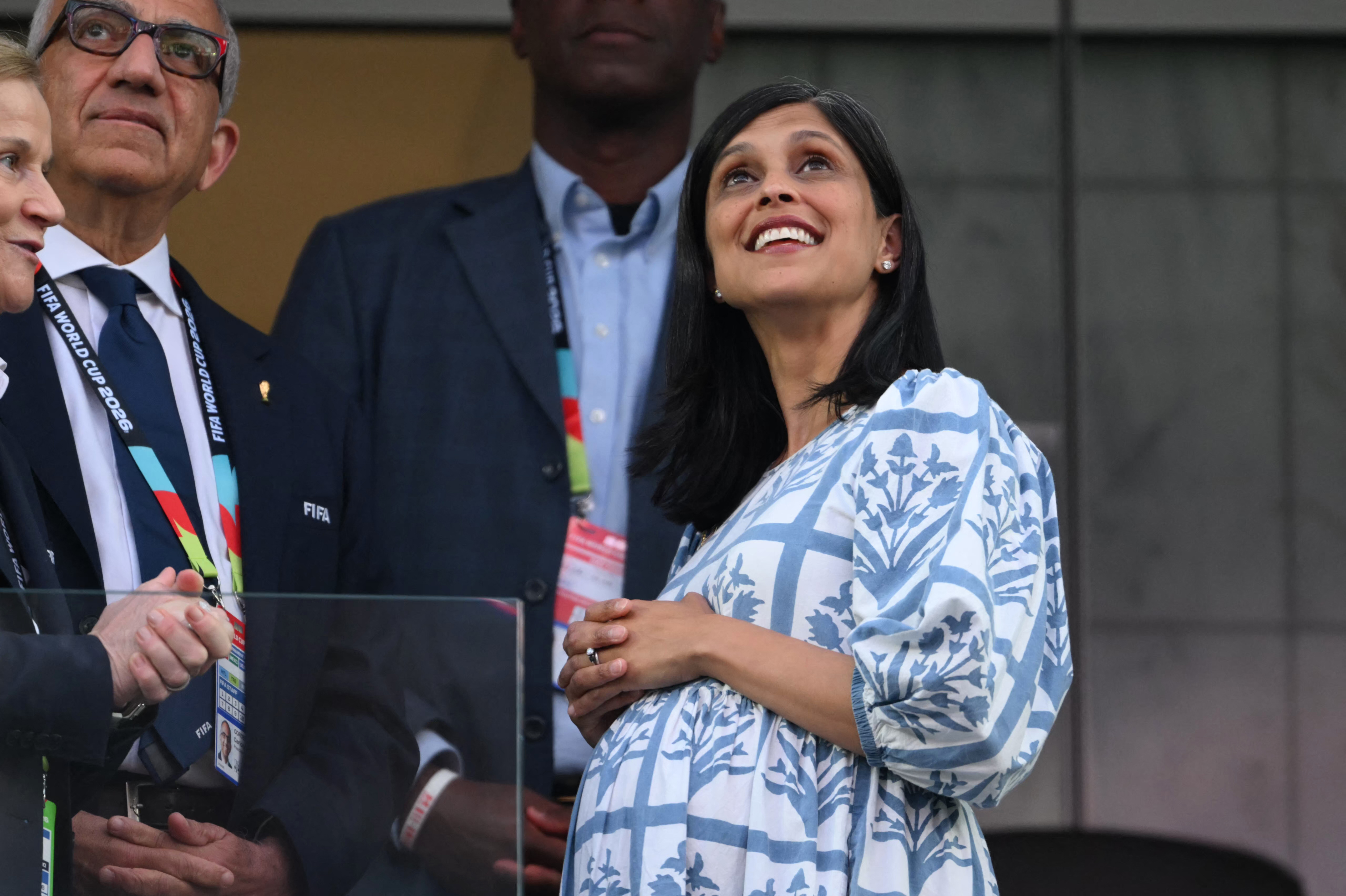 Usha Vance attends a FIFA World Cup event in June 2026, amid controversy surrounding comments about her family. | Source: Getty Images