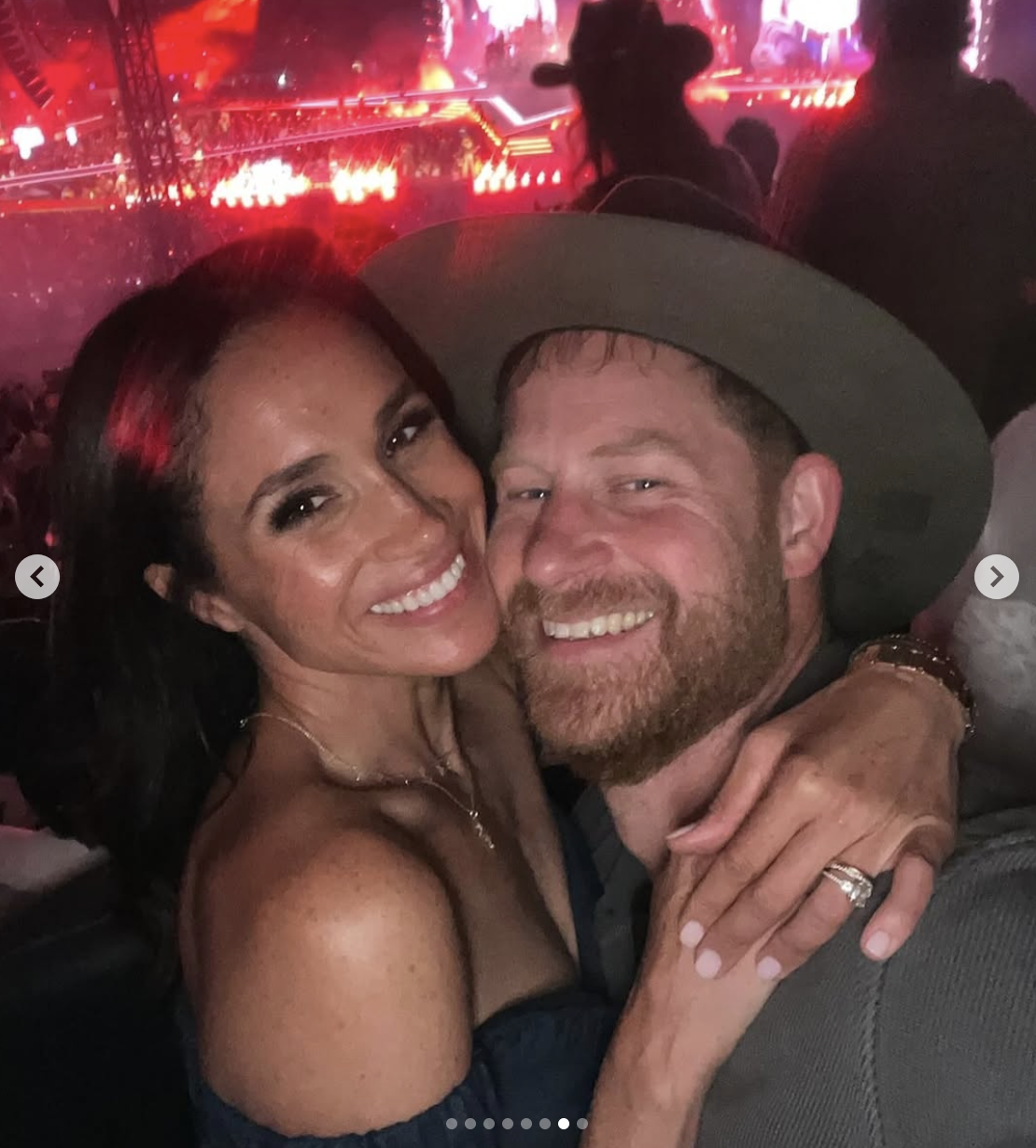 Meghan Markle and Prince Harry are snapped together at Beyoncé's concert, dated May 10, 2025 | Source: Instagram/meghan