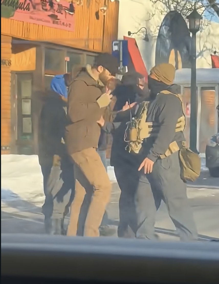 Bystander footage showing Alex Pretti facing ICE agents in Minnesota on January 24, 2026 | Source: YouTube/Newsweek