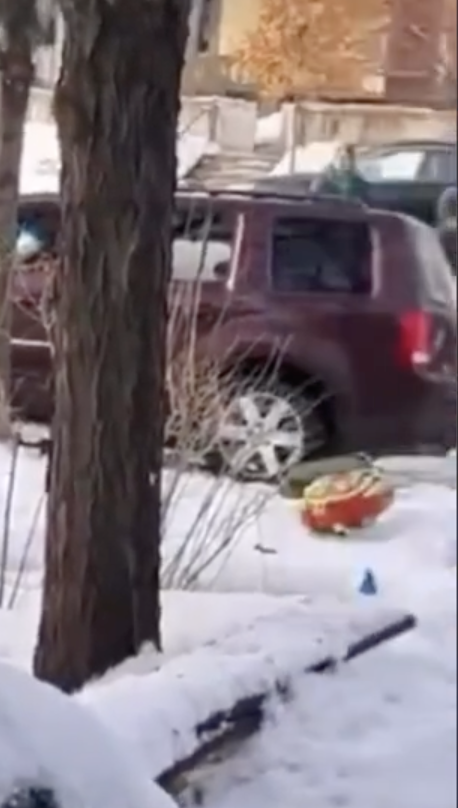 Renee Nicole Good's car crash site after she was shot by an ICE agent on January 7, 2026 | Source: Instagram/migrantinsider