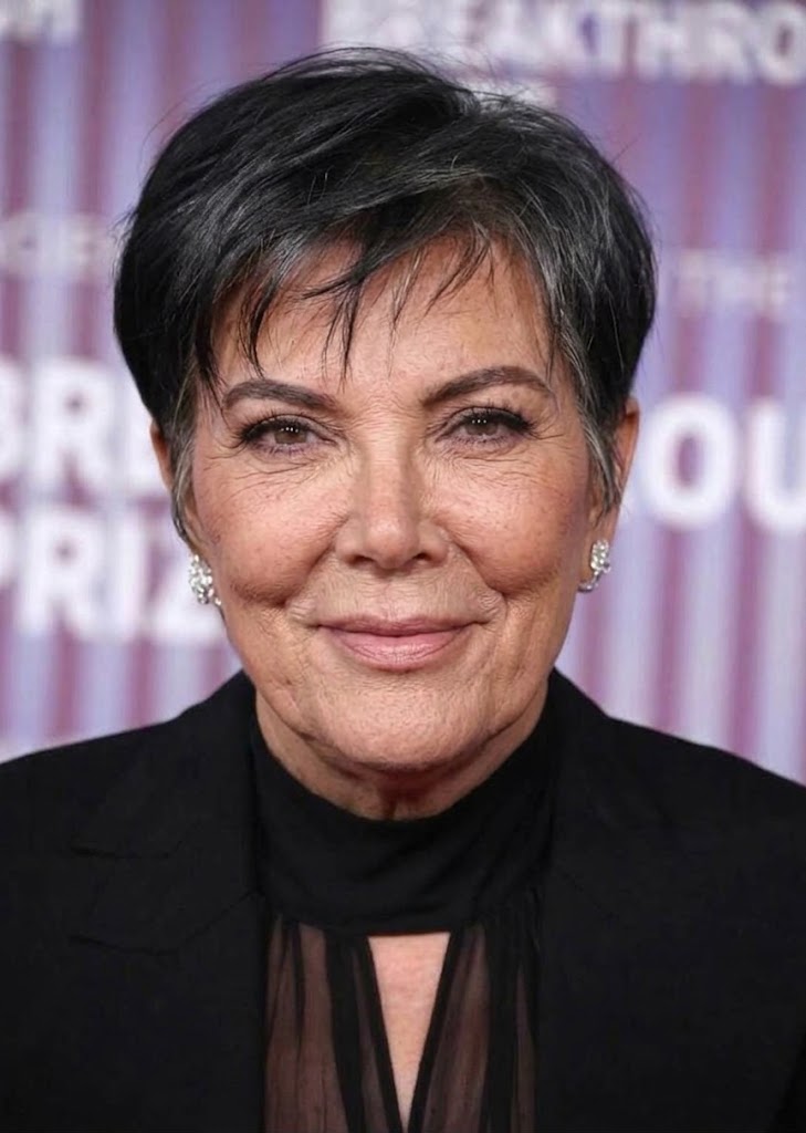 A front-facing Kris is reimagined with silver at her temples and visible lines across her forehead and cheeks, giving the familiar look a distinctly different feel. | Source: Gemini