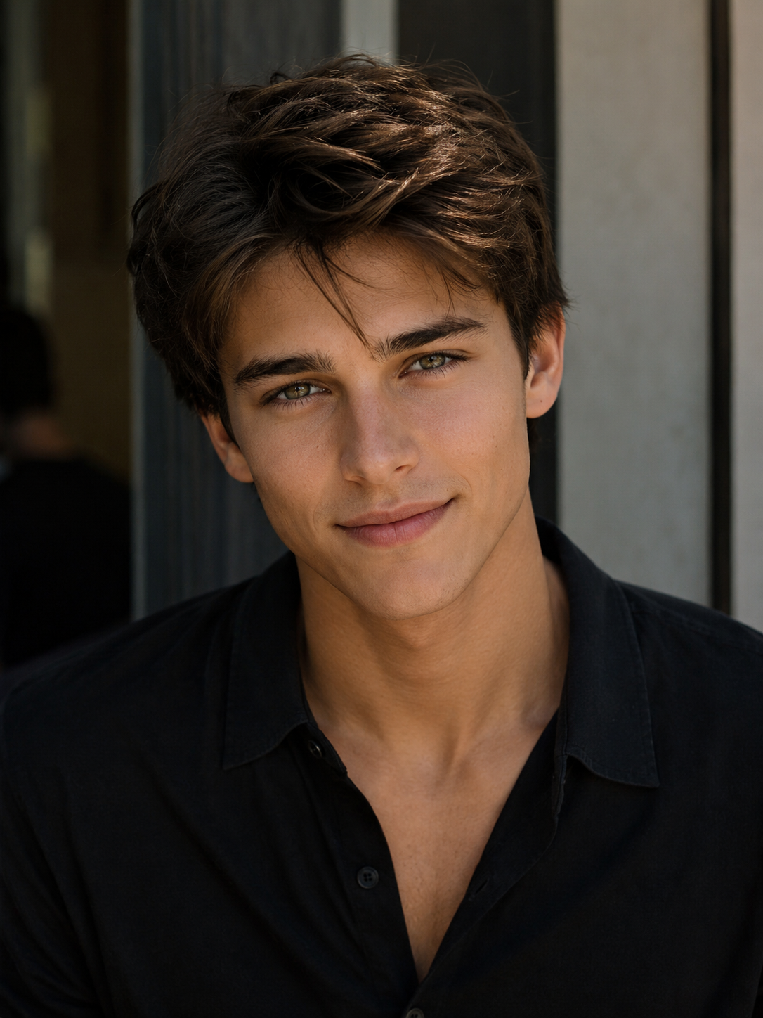 Digitally created image depicting the hypothetical son as an older teenager, maintaining the hazel-green eyes seen throughout the series. | Source: ChatGPT