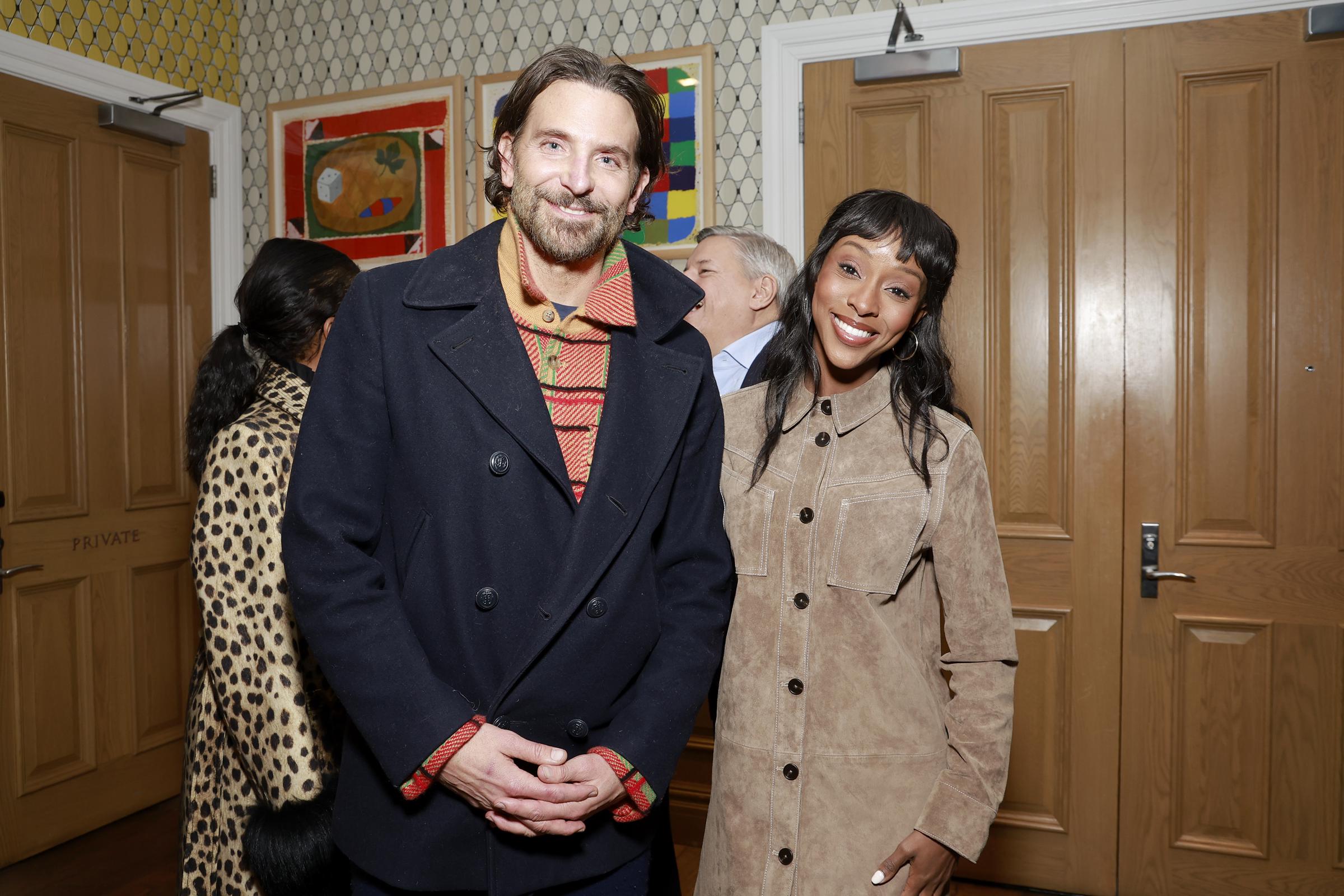 Cooper had a distinguished appearance here, but it was still easy to see the fine lines around his eyes, his full salt-and-pepper beard that covered his lower face, and his ear-length, dark brown hair styled with some texture. His face seemed paled, but that was likely due to the camera flashes as he smiled next to Ebony Obsidian at Netflix's The Six Triple Eight NYC Tastemaker Screening at Crosby Hotel on December 16, 2024, in New York City.