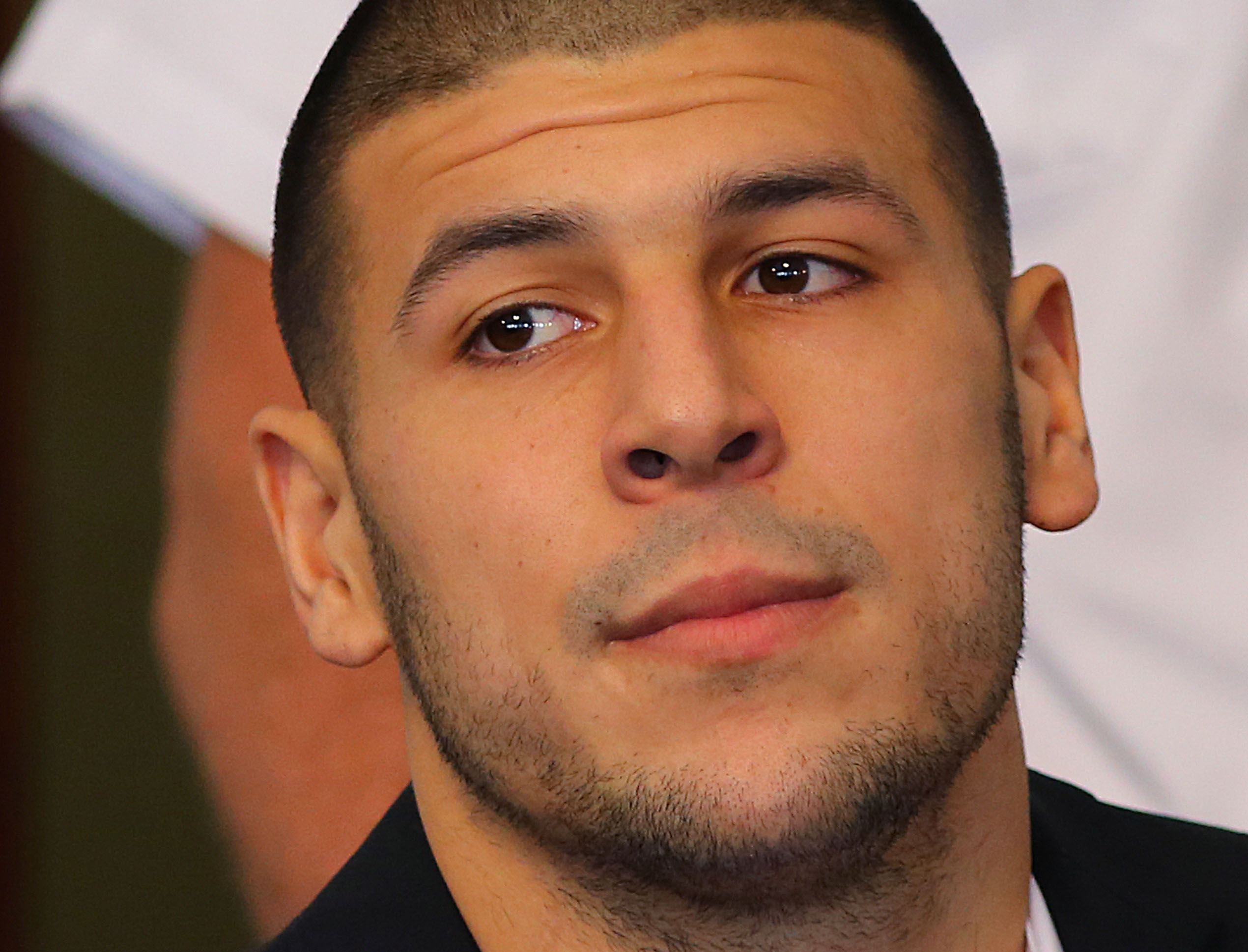 Aaron Hernandez at Attleboro District Court in North Attleboro, Massachusetts, on August 22, 2013. | Source: Getty Images